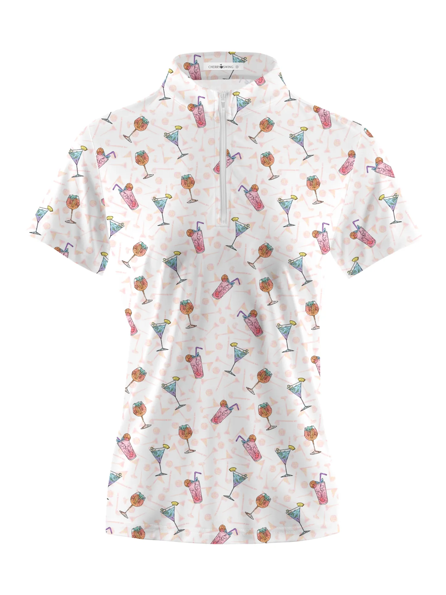 Cherryswing Women's Cocktail Party Golf Short Sleeve Polo Shirt