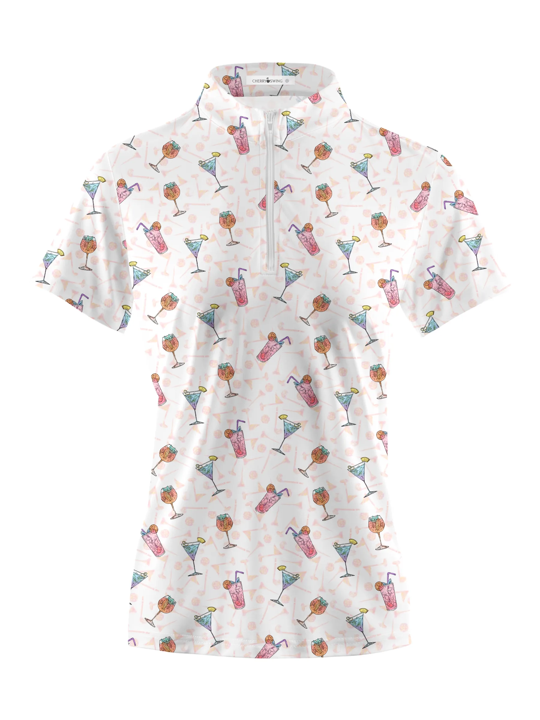 Cherryswing Women's Cocktail Party Golf Short Sleeve Polo Shirt