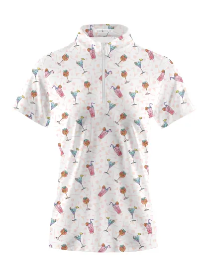 Cherryswing Women's Cocktail Party Golf Short Sleeve Polo Shirt