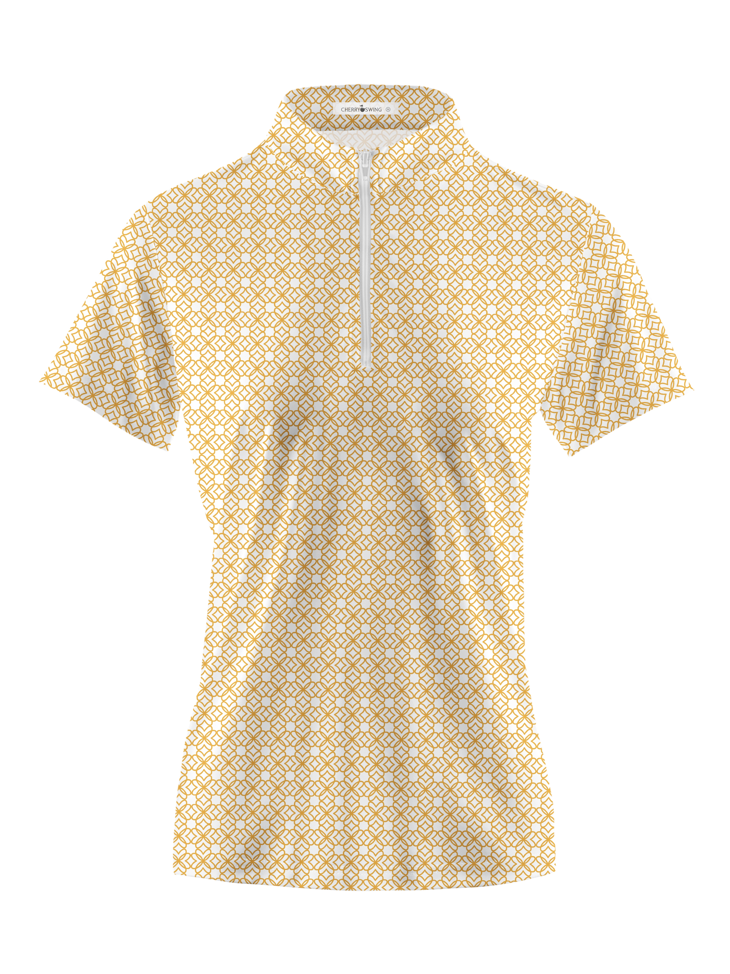 Cherryswing Women's Classic Plaid Short Sleeve Golf Shirt