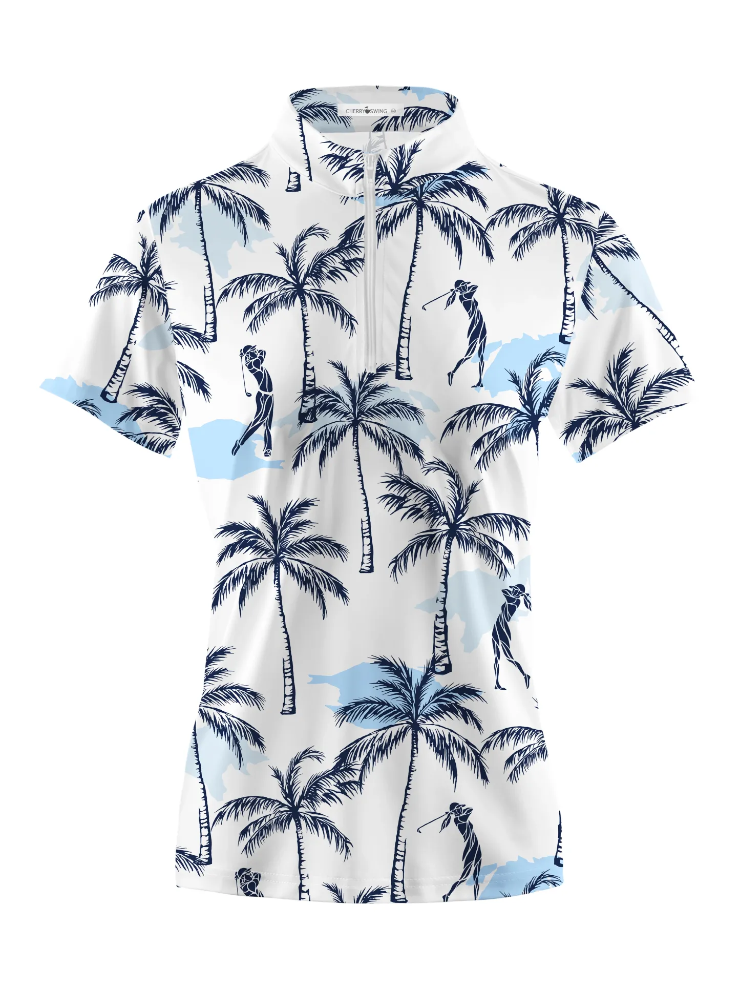 Cherryswing Women's Relax Hawaii Short Sleeve Polos