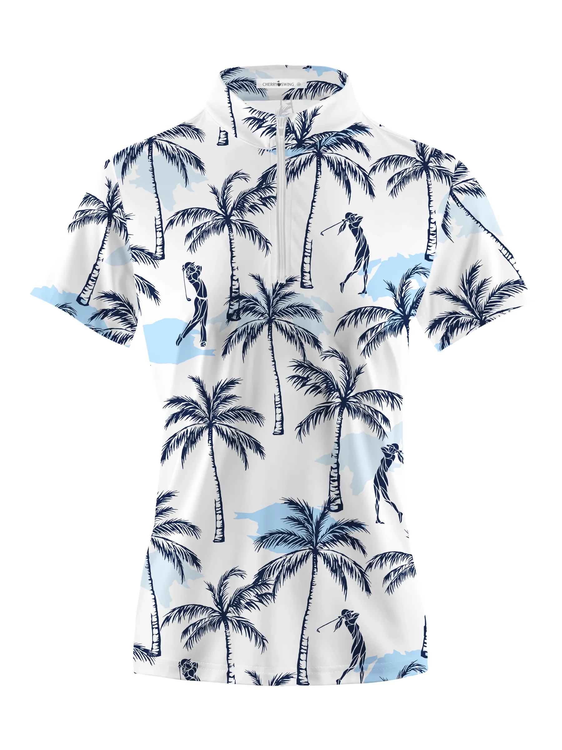 Cherryswing Women's Relax Hawaii Short Sleeve Polos