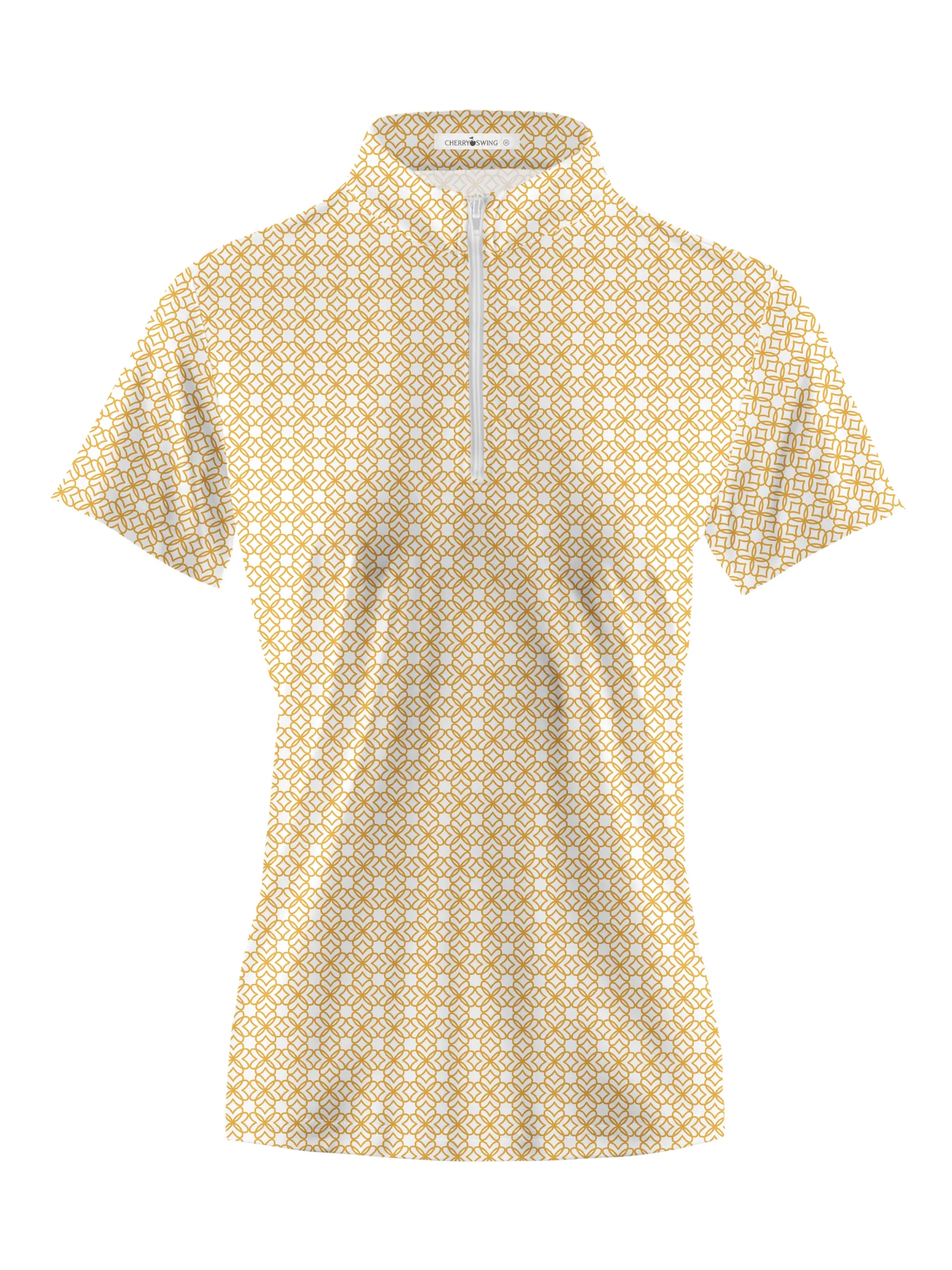 Cherryswing Women's Classic Plaid Short Sleeve Golf Shirt