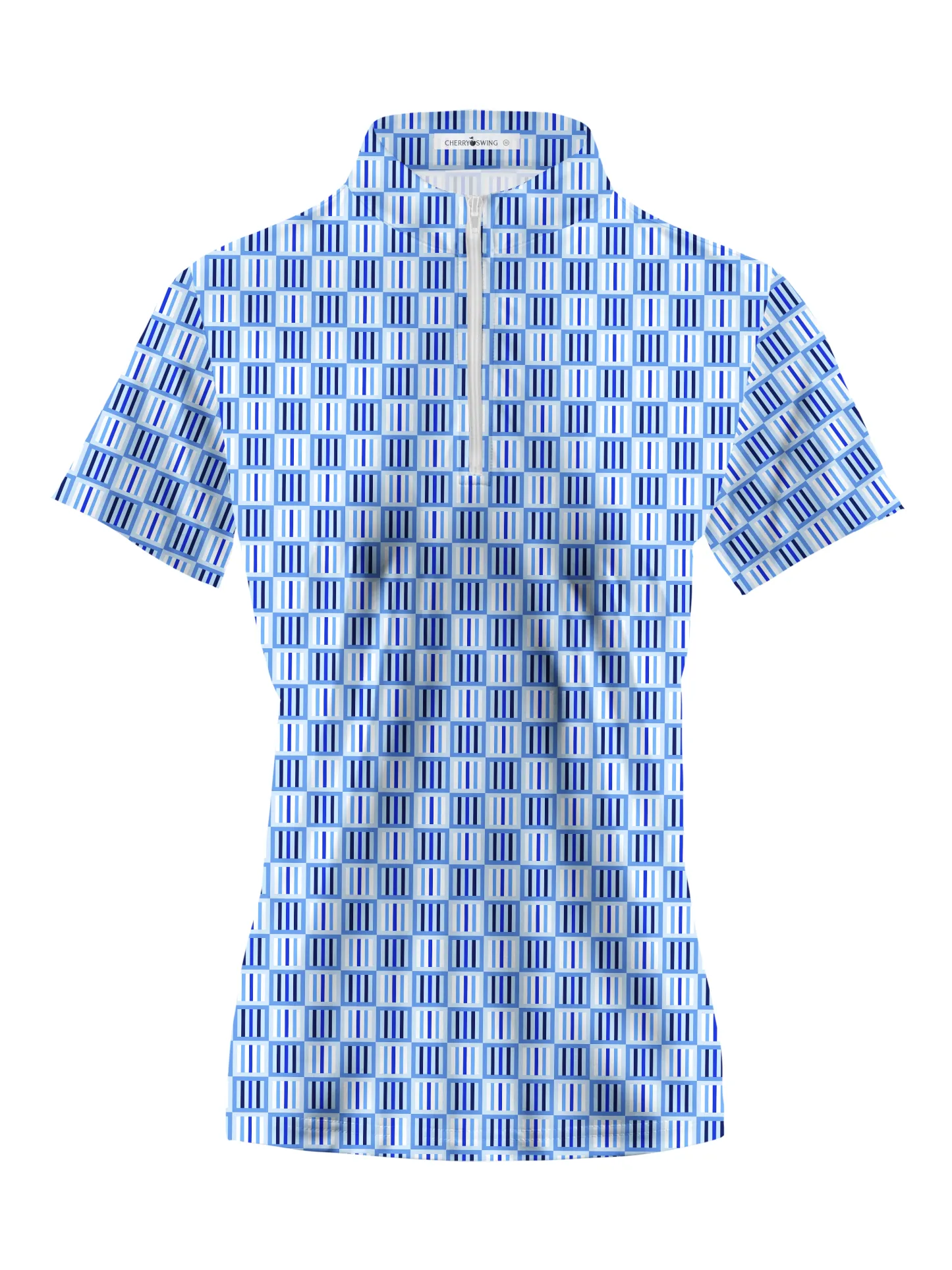 Cherryswing Women's Geometric Mastery Short Sleeve Golf Shirt
