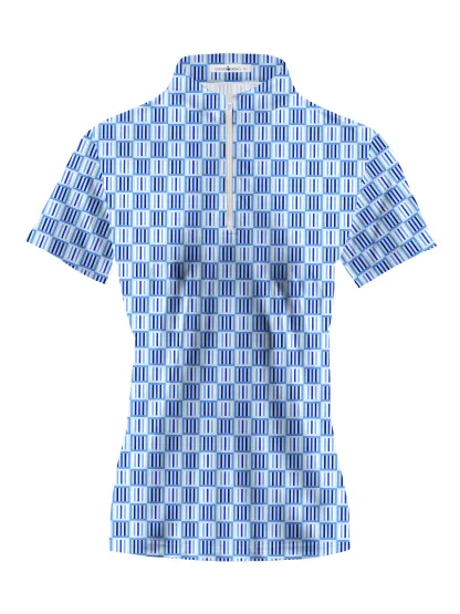 Cherryswing Women's Geometric Mastery Short Sleeve Golf Shirt