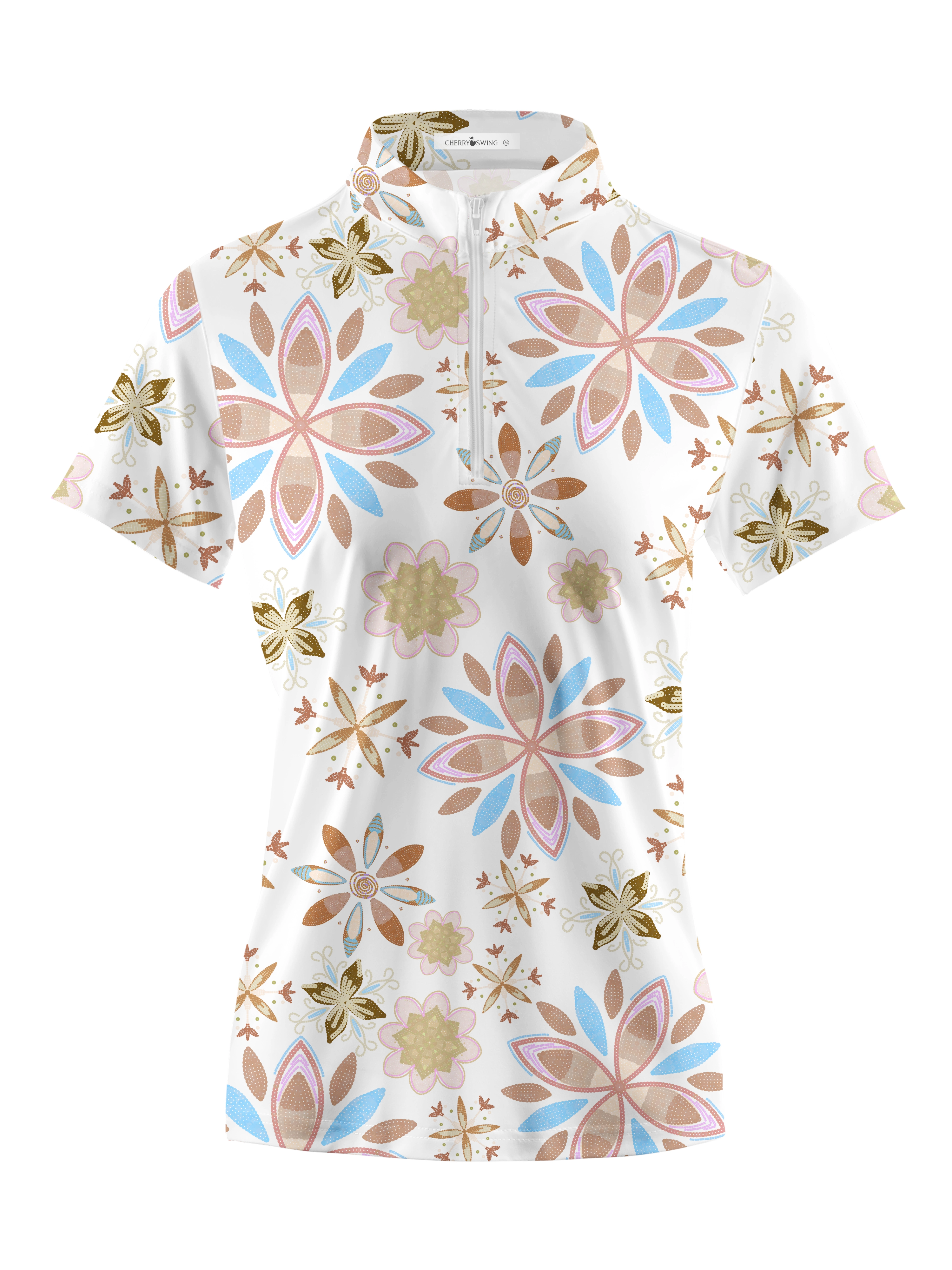 Cherryswing Women's Gentle Colors Short Sleeve Polo Shirt