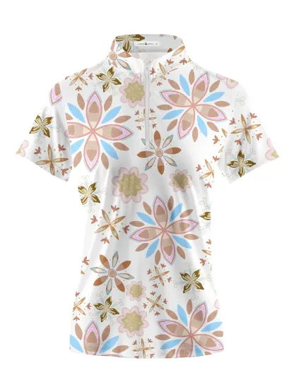 Cherryswing Women's Gentle Colors Short Sleeve Polo Shirt