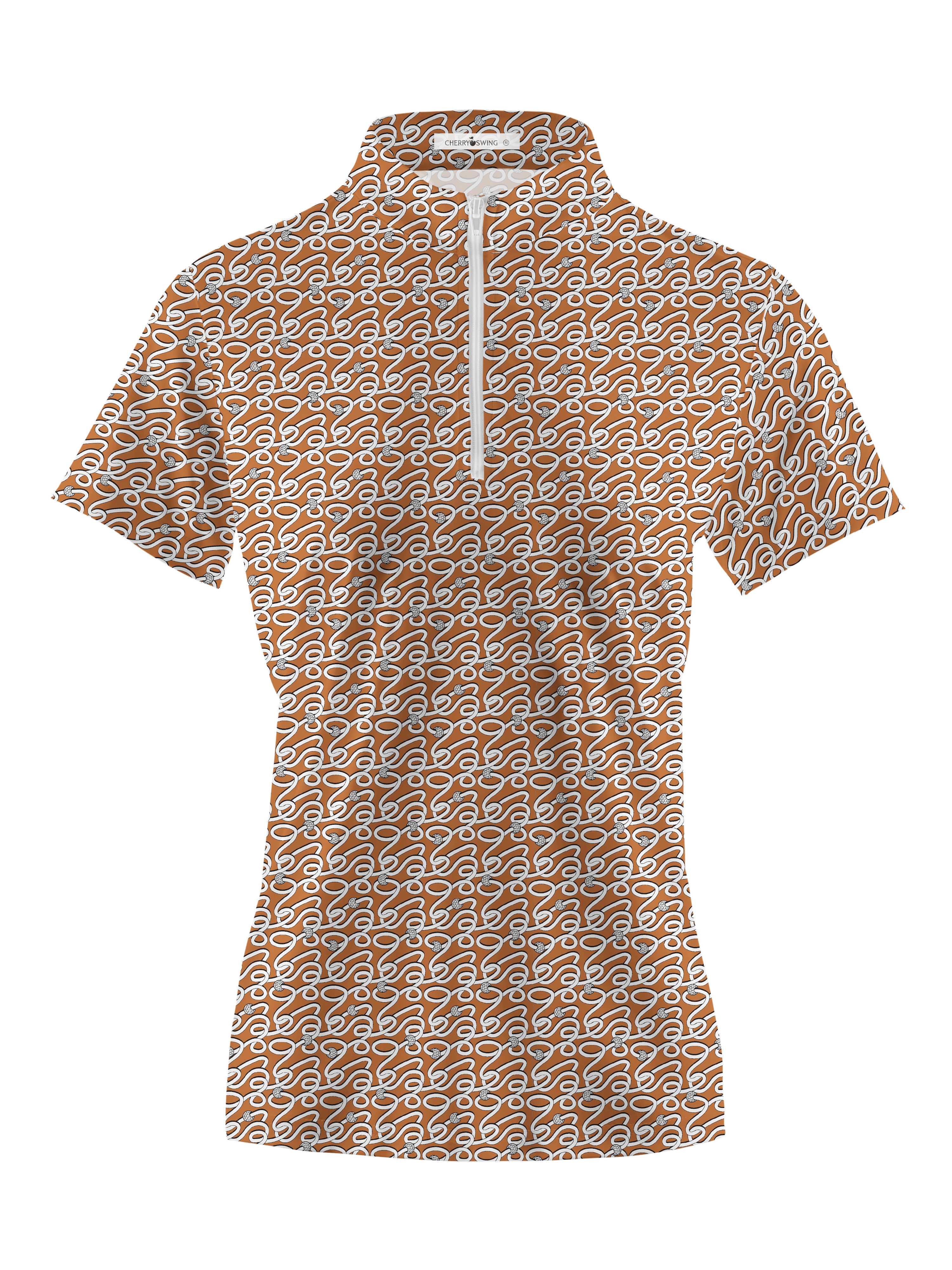 Cherryswing Women's Elegant Curves  Golf Short Sleeve Polo Shirt