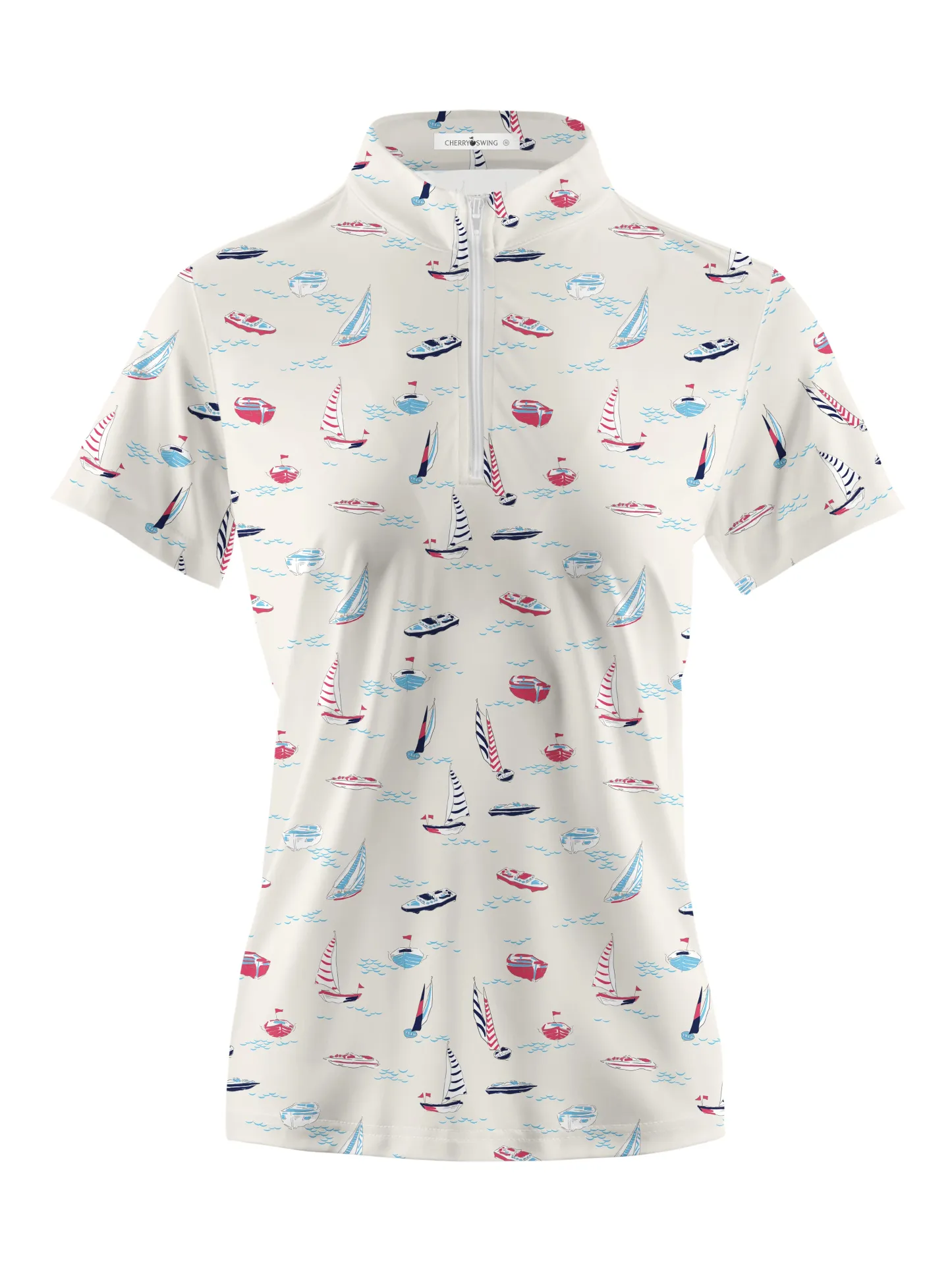 Cherryswing Women's Tranquil Marina Golf Short Sleeve Polo Shirt