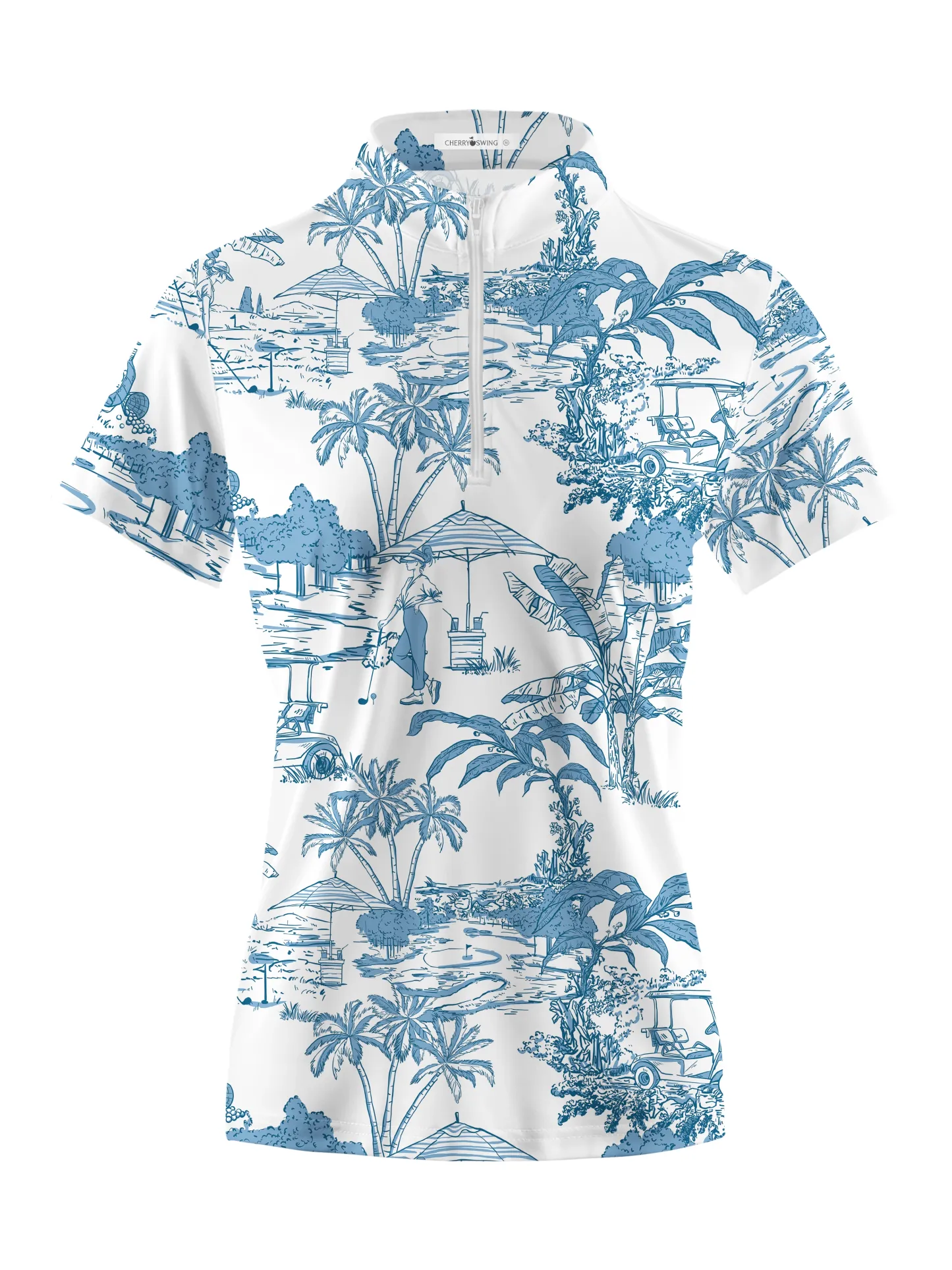 Cherryswing Women's Holiday Getaway Golf Short Sleeve Polo Shirt