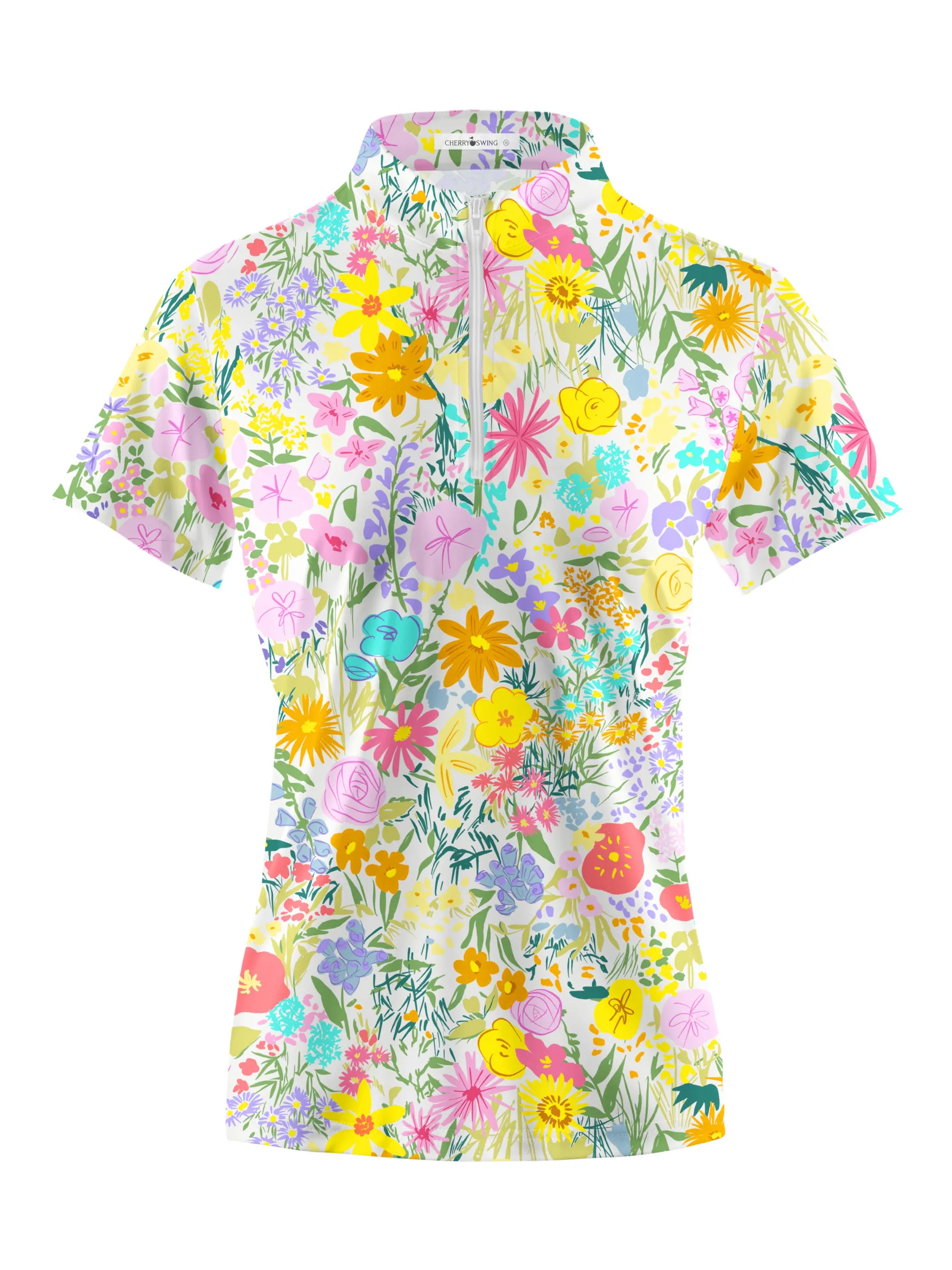 Cherryswing Women's Nature's Beauty Golf Short Sleeve Polo Shirt