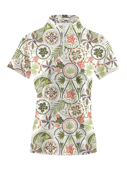 Cherryswing Women's Hidden Gem Golf Short Sleeve Polo Shirt