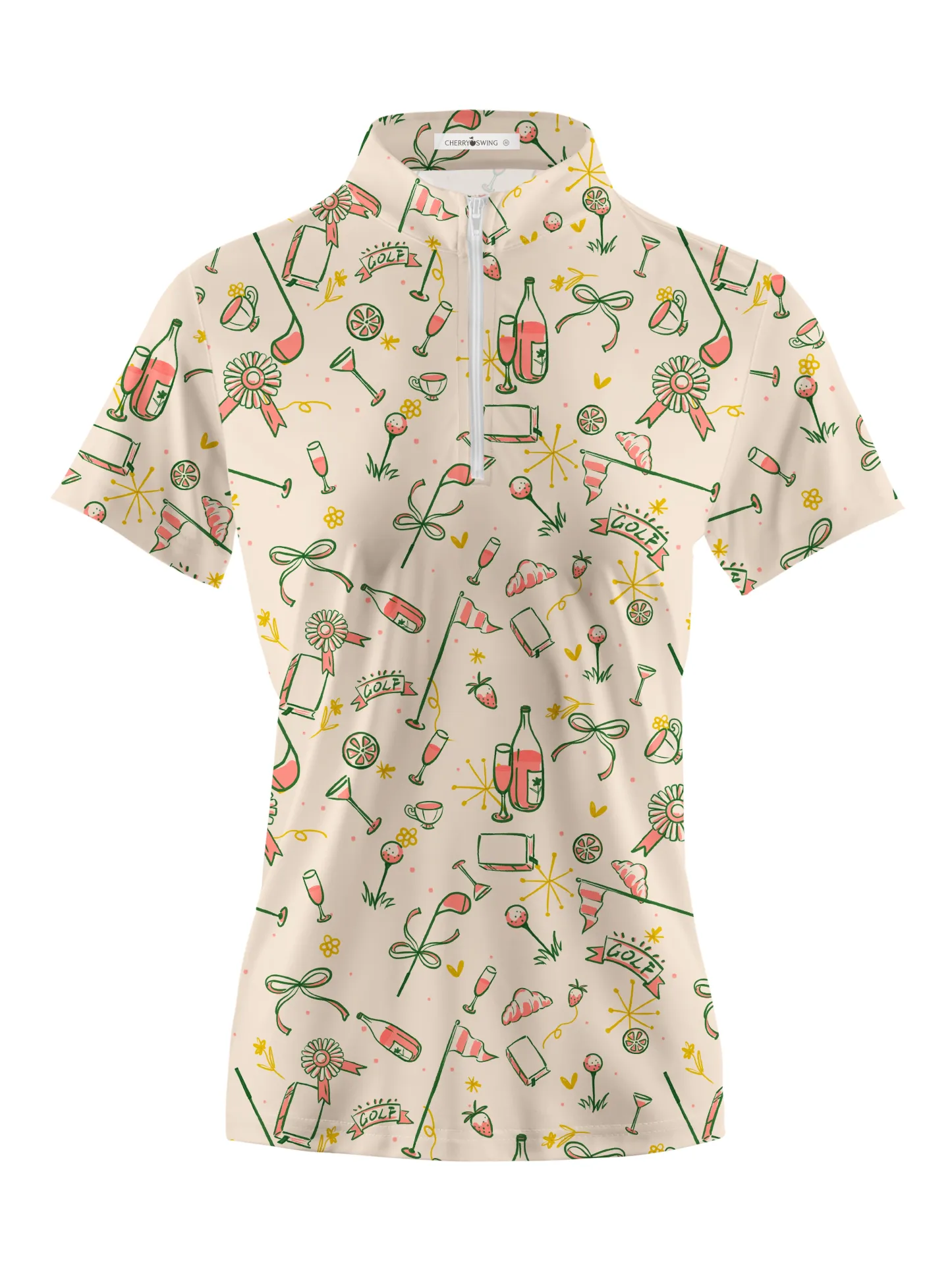 Cherryswing Women's Summer Picnic Golf Short Sleeve Polo Shirt