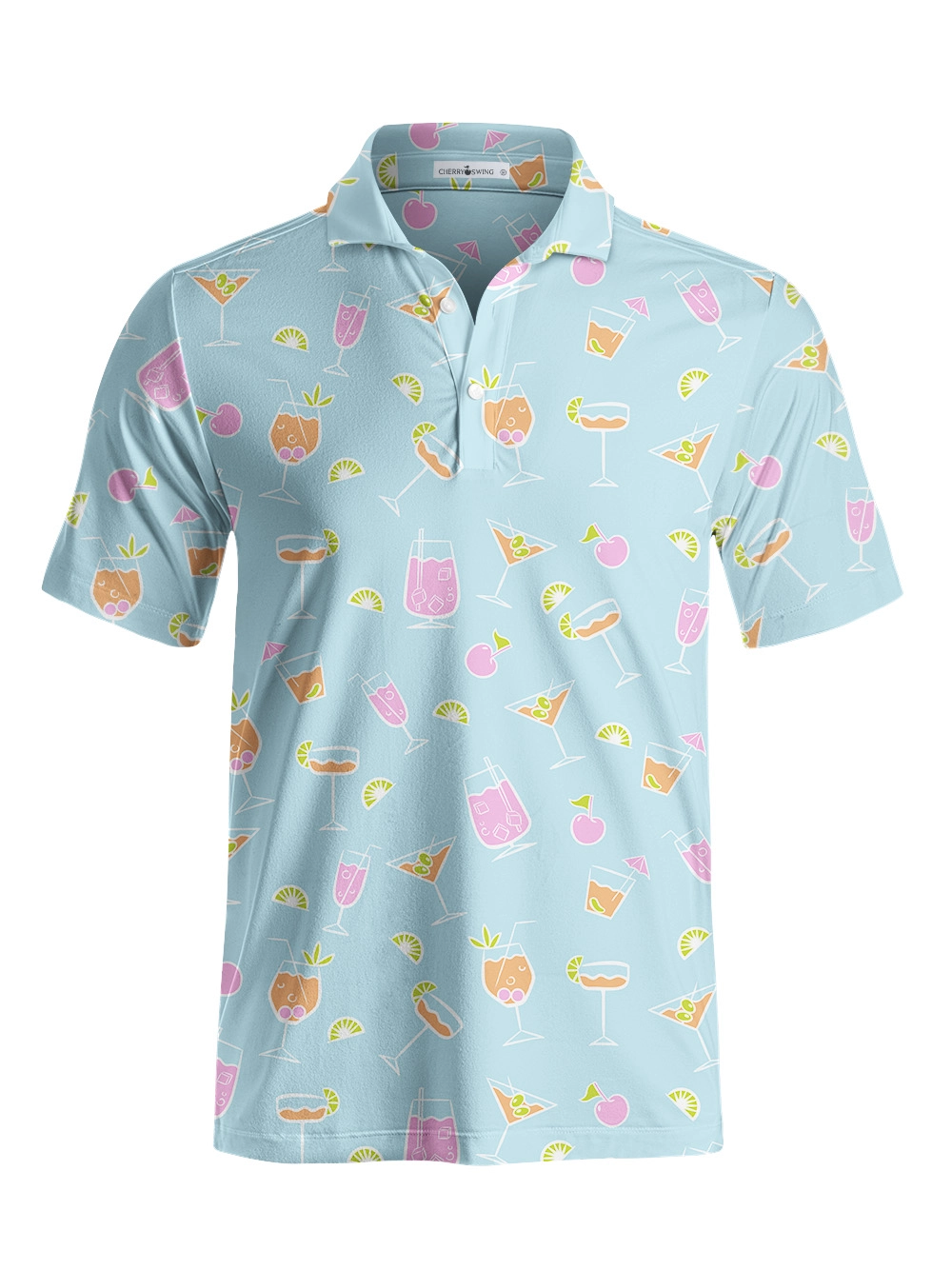 Cherryswing Refreshing Cocktails Men's Polo Shirt