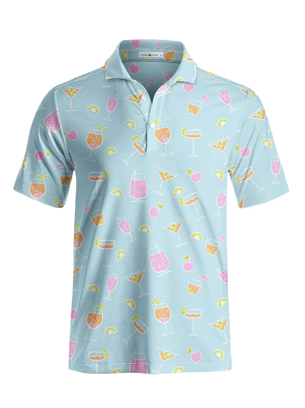 Cherryswing Refreshing Cocktails Men's Polo Shirt