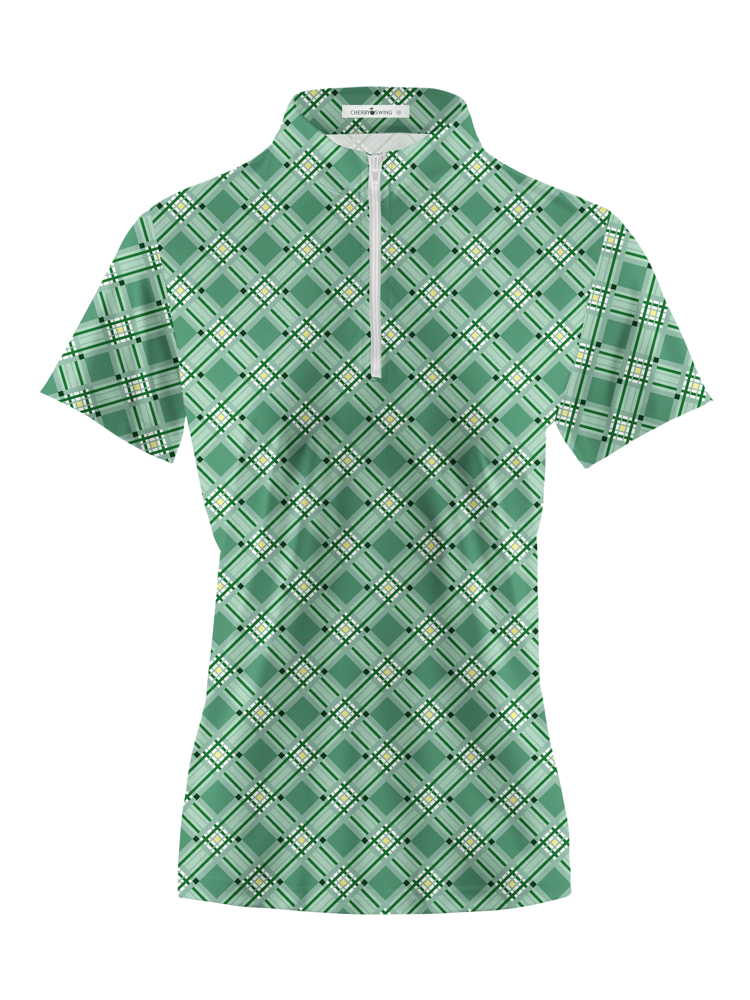 Cherryswing Women's Scottish Highland Golf Short Sleeve Polo Shirt