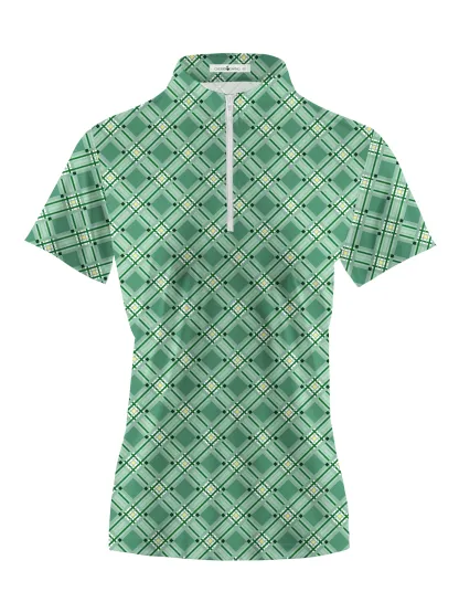 Cherryswing Women's Scottish Highland Golf Short Sleeve Polo Shirt