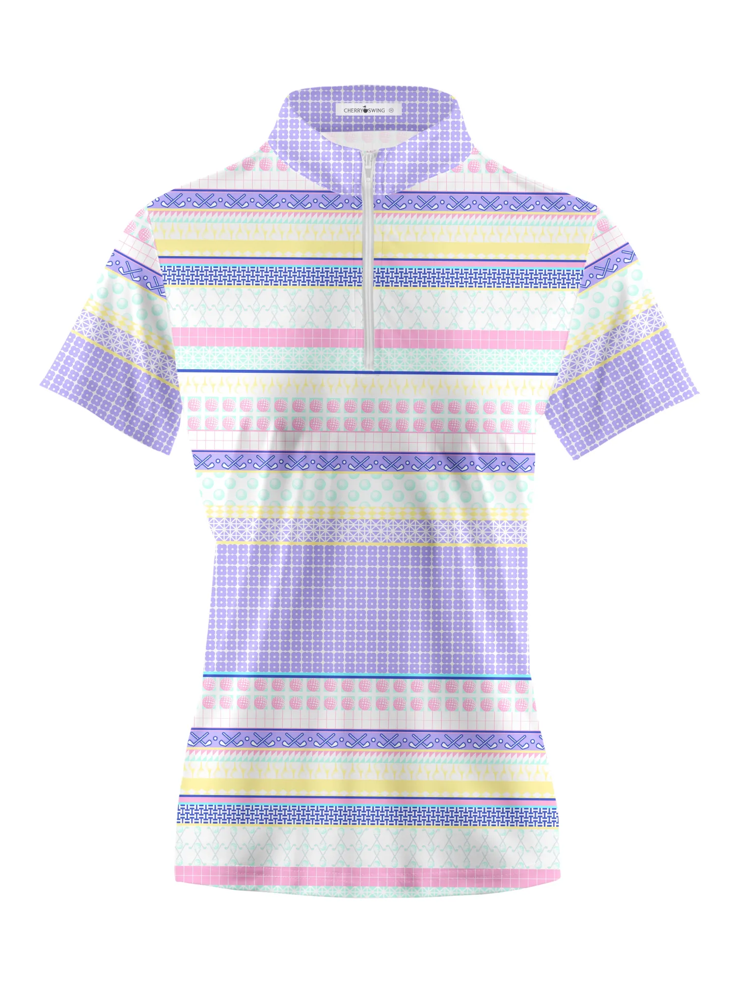 Cherryswing Women's English Countryside Golf Short Sleeve Polo Shirt