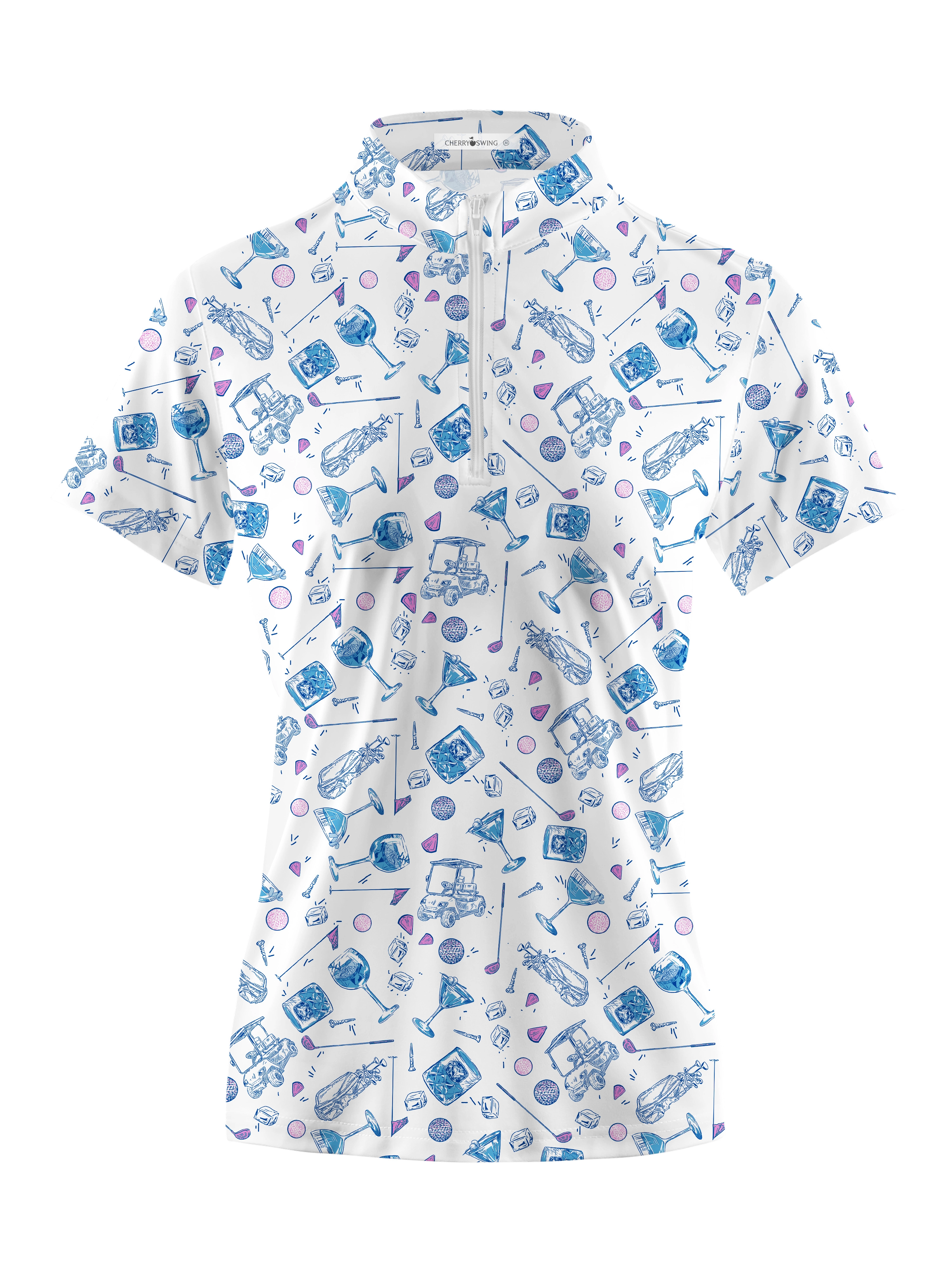 Cherryswing Women's Golf Club's Archives Golf Short Sleeve Polo Shirt