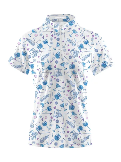 Cherryswing Women's Golf Club's Archives Golf Short Sleeve Polo Shirt