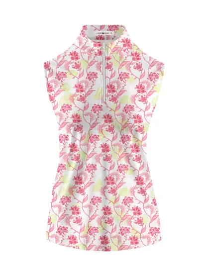 Cherryswing Women's Sleeveless 1/4 Zip Golf Polo Shirt