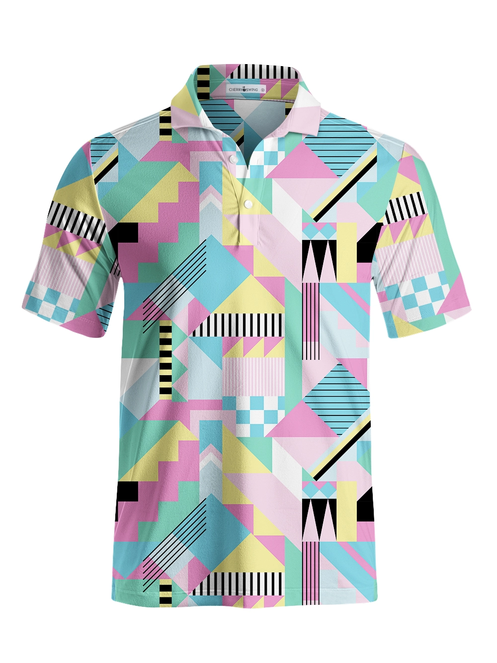 Cherryswing Geometric Patterns Men's Polo Shirt