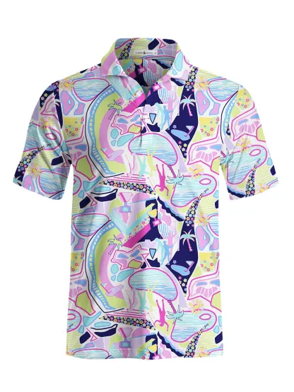 Cherryswing Vivid Pattern Men's Polo Shirt