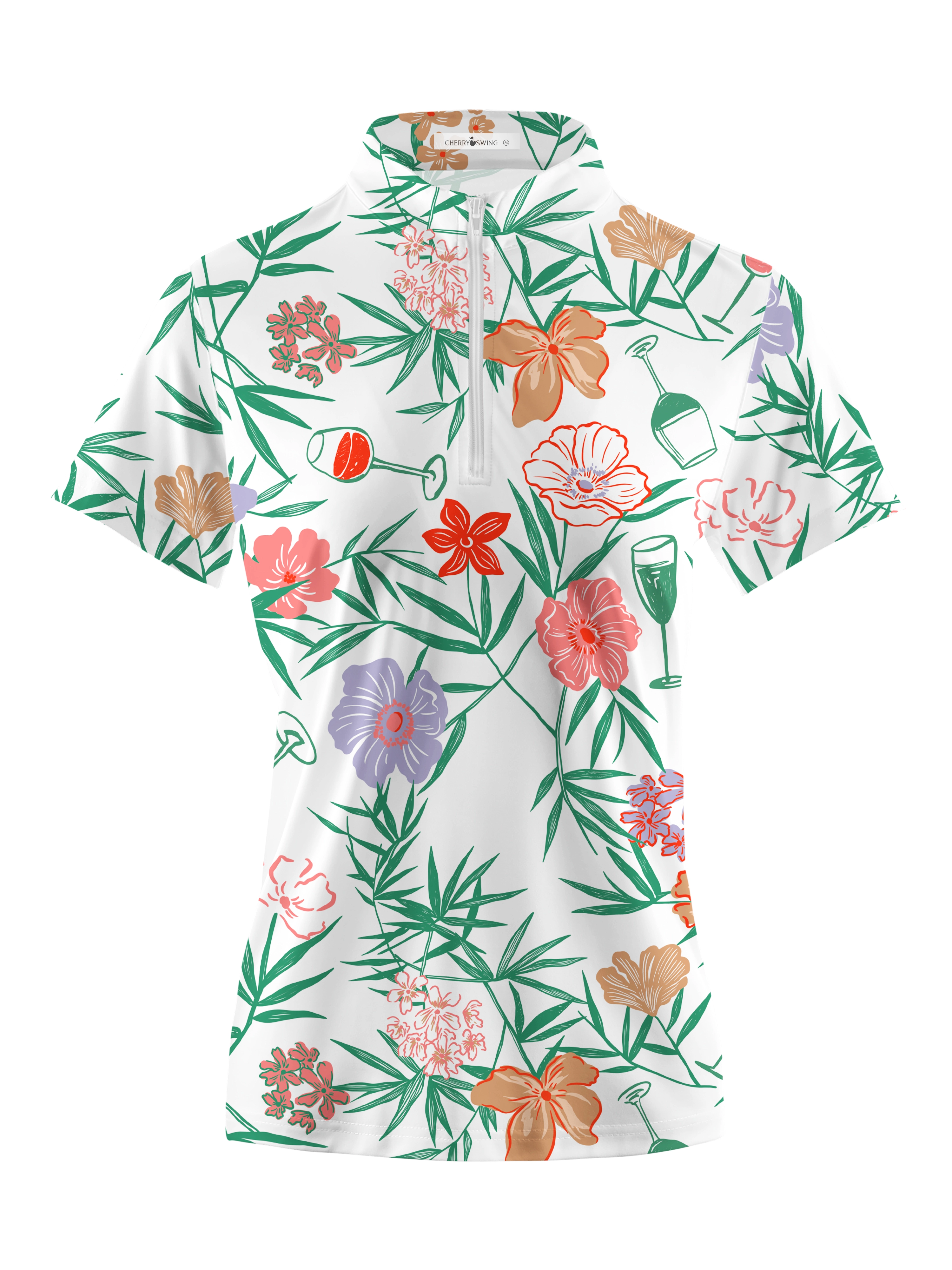 Cherryswing Women's Spring Banquet Short Sleeve Polo Shirt