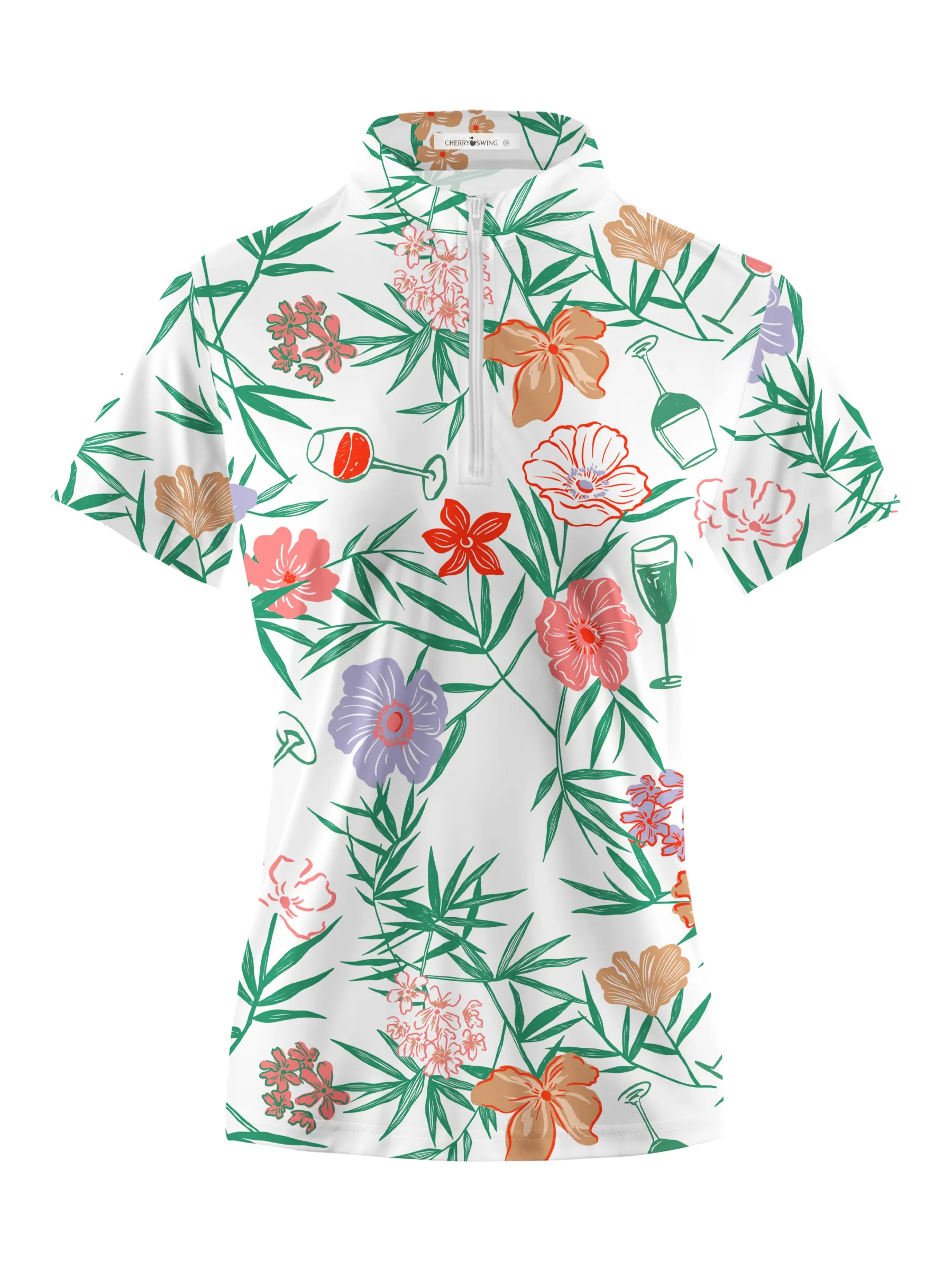 Cherryswing Women's Spring Banquet Short Sleeve Polo Shirt