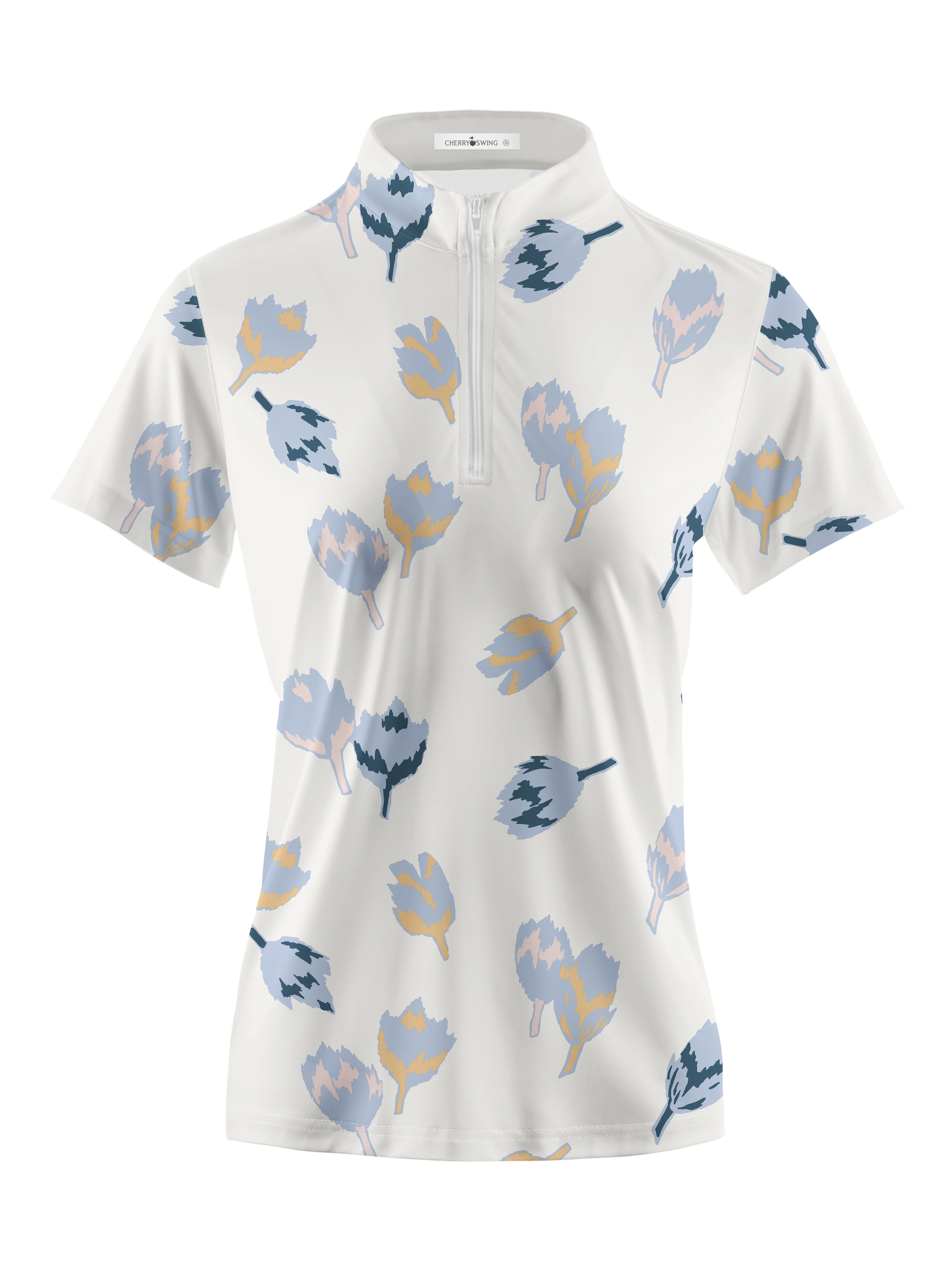 Cherryswing Women's Springtime Tulips Short Sleeve Polo Shirt