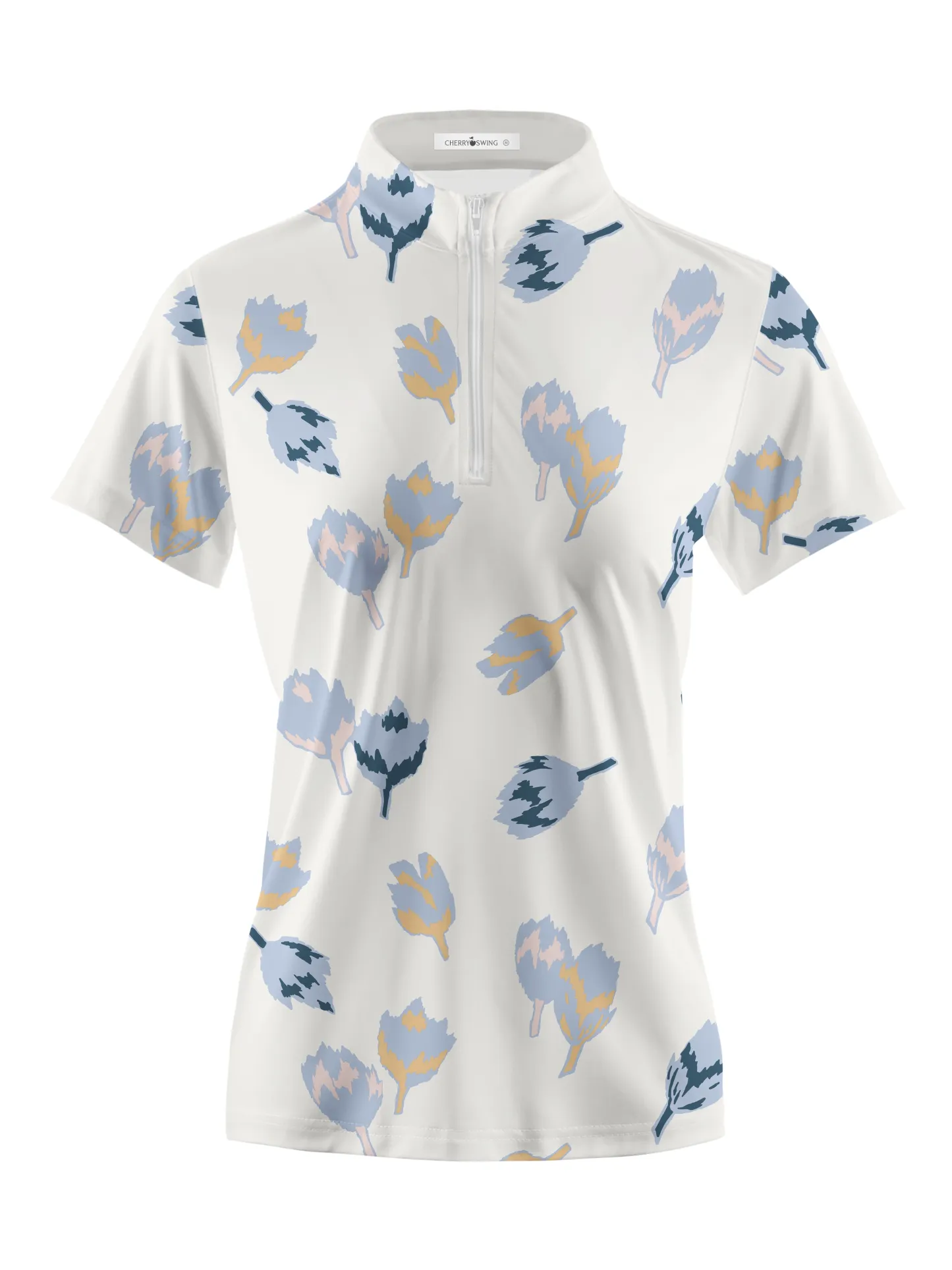 Cherryswing Women's Springtime Tulips Short Sleeve Polo Shirt