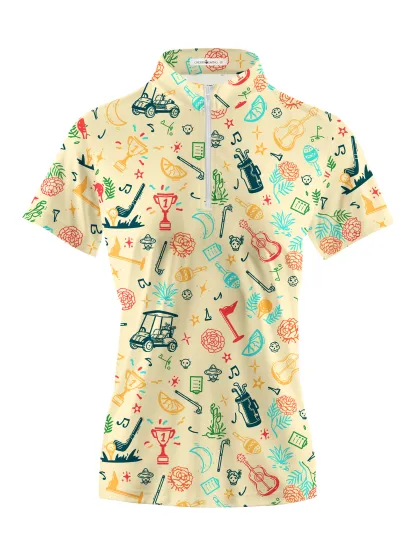 Cherryswing Women's Golf Tournament Short Sleeve Golf Shirt