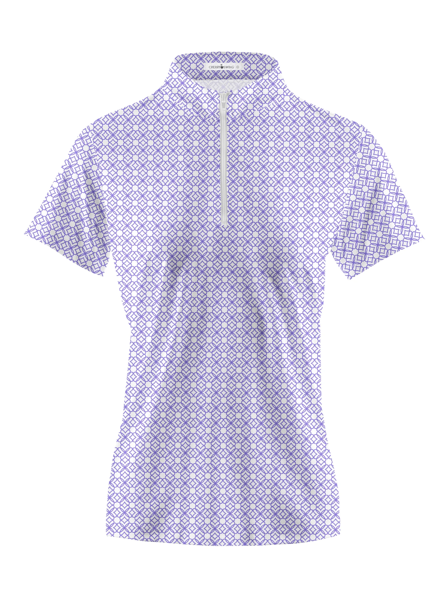 Cherryswing Women's Classic Plaid Short Sleeve Golf Shirt