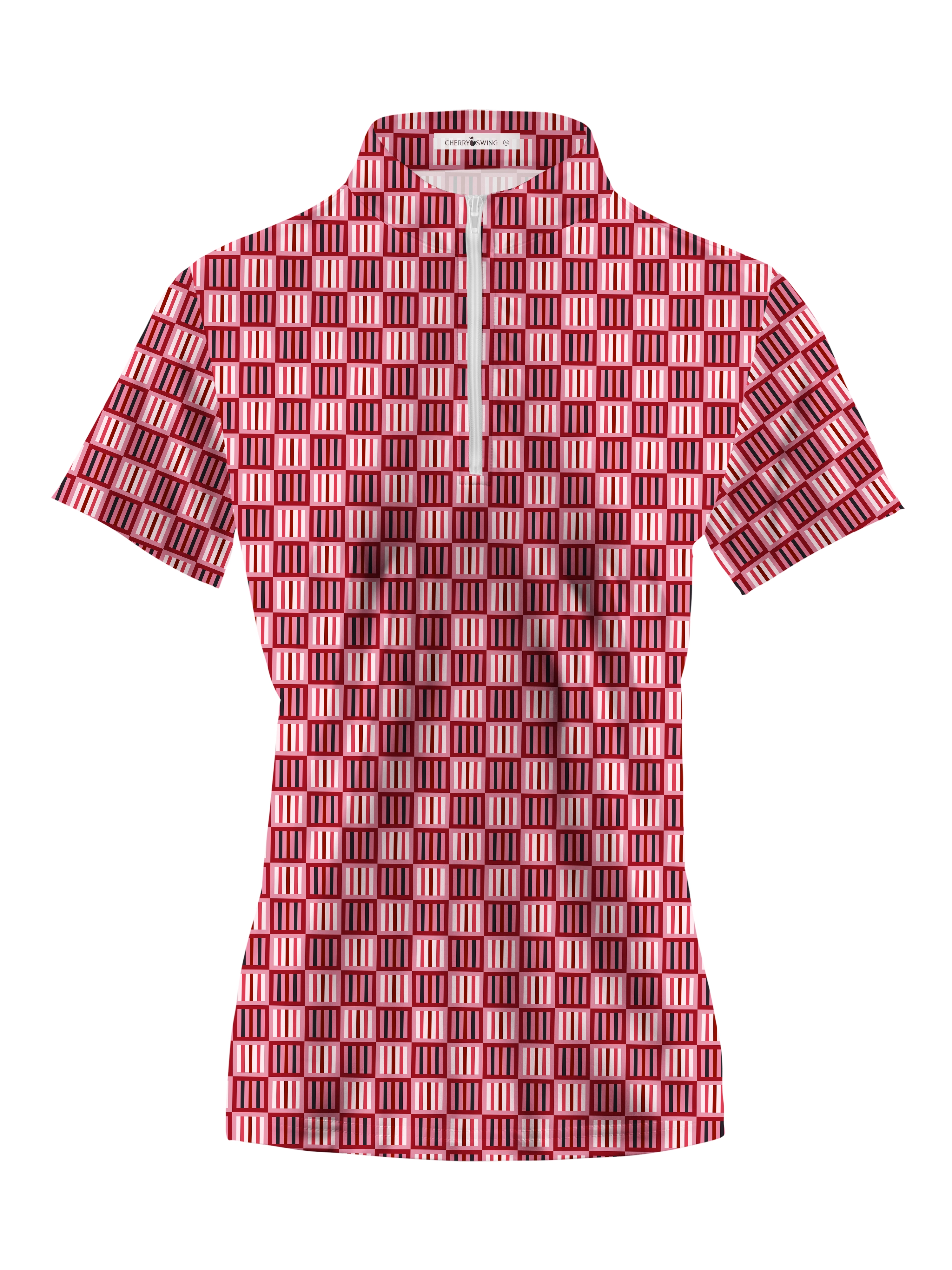 Cherryswing Women's Geometric Mastery Short Sleeve Golf Shirt