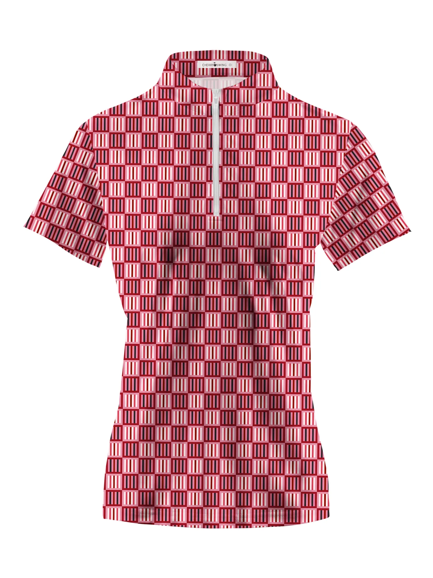 Cherryswing Women's Geometric Mastery Short Sleeve Golf Shirt