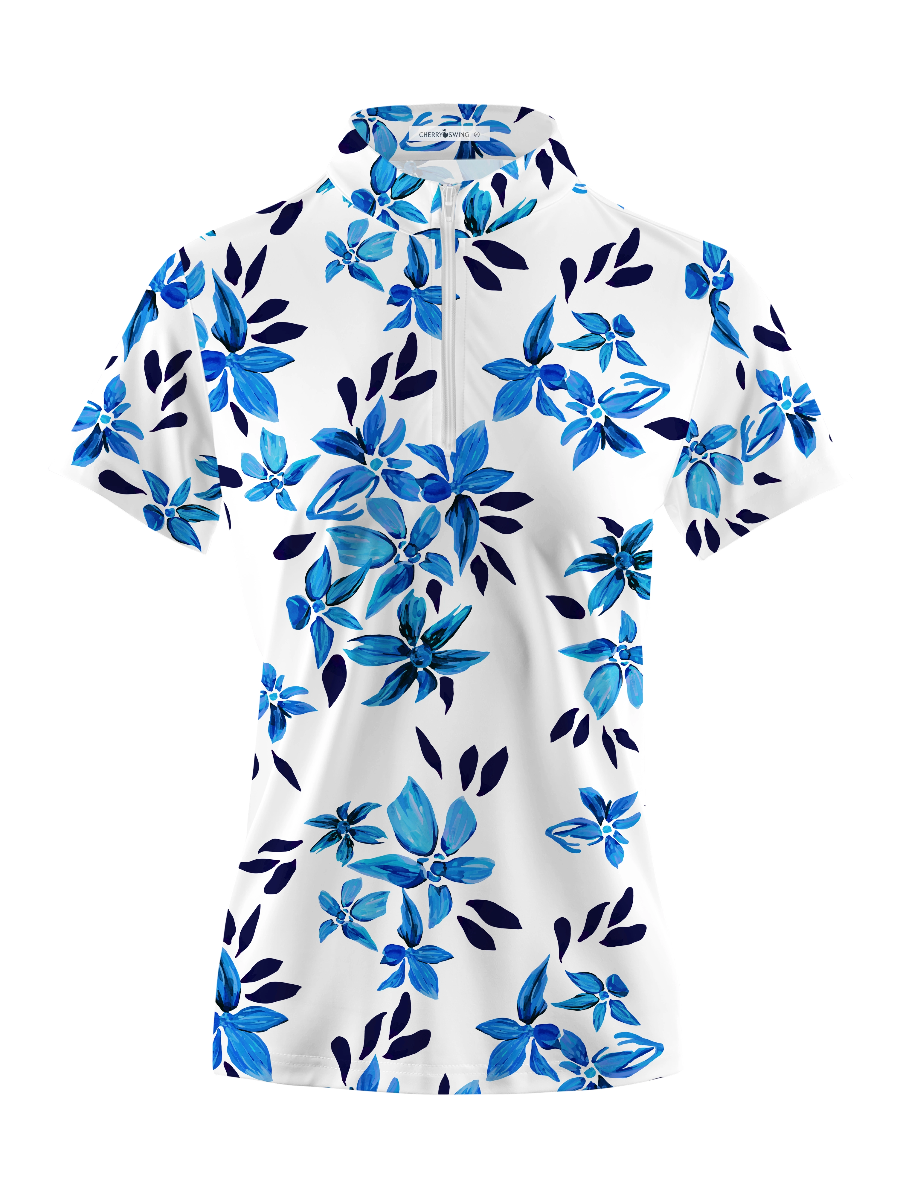 Cherryswing Women's Springtime Garden Golf Short Sleeve Polo Shirt