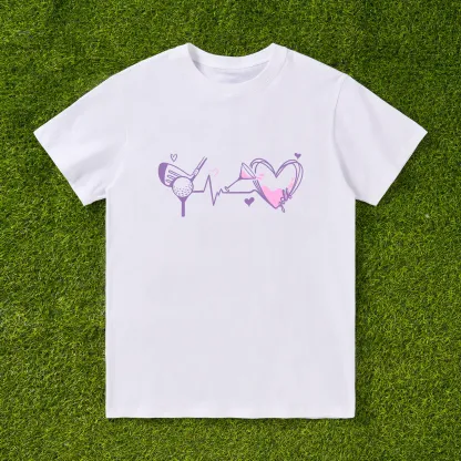 Cherryswing I Play Golf I Drink Wine T-shirt For Women