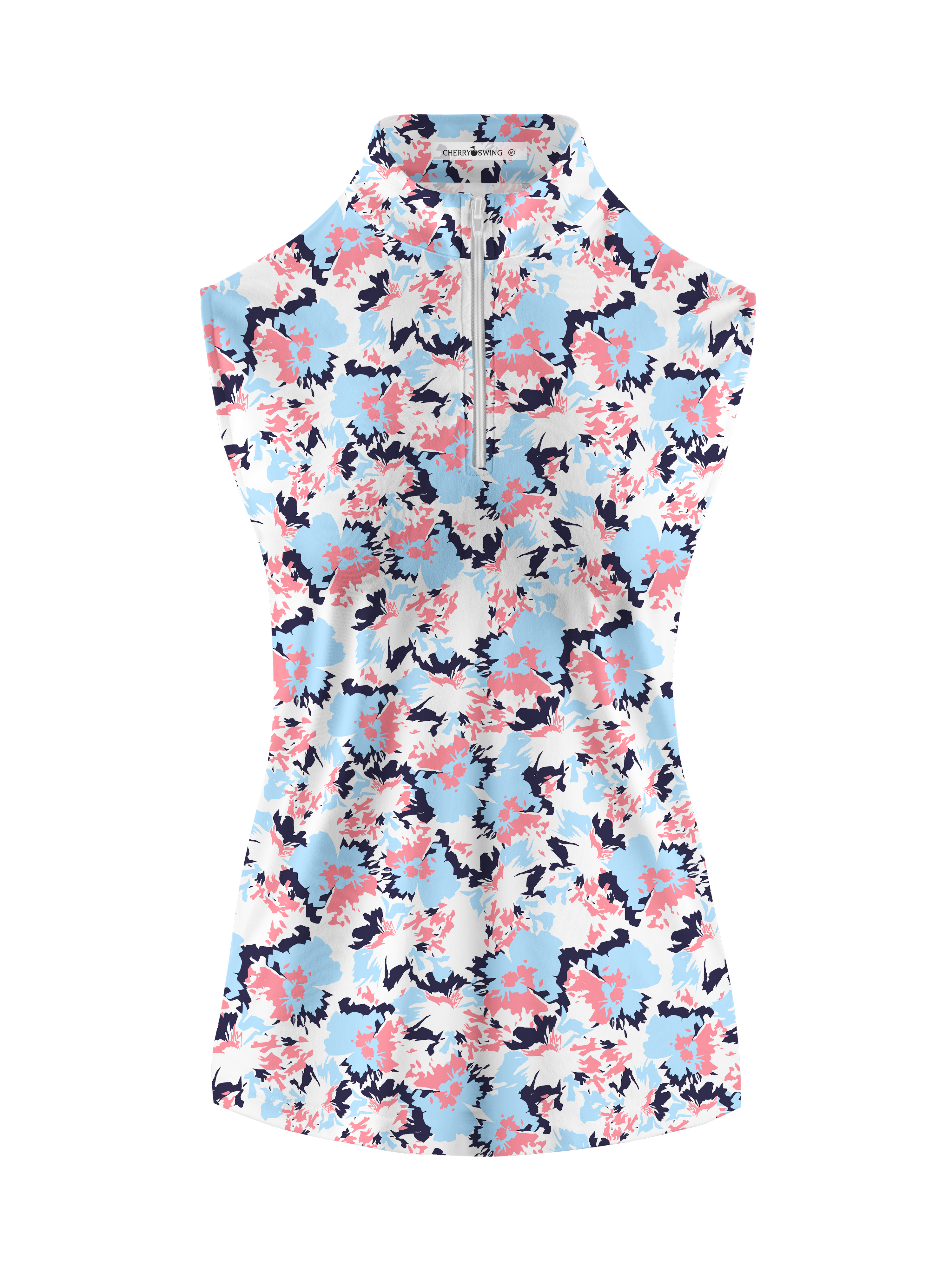 Cherryswing Women's Floral Symphony Sleeveless Golf Shirt