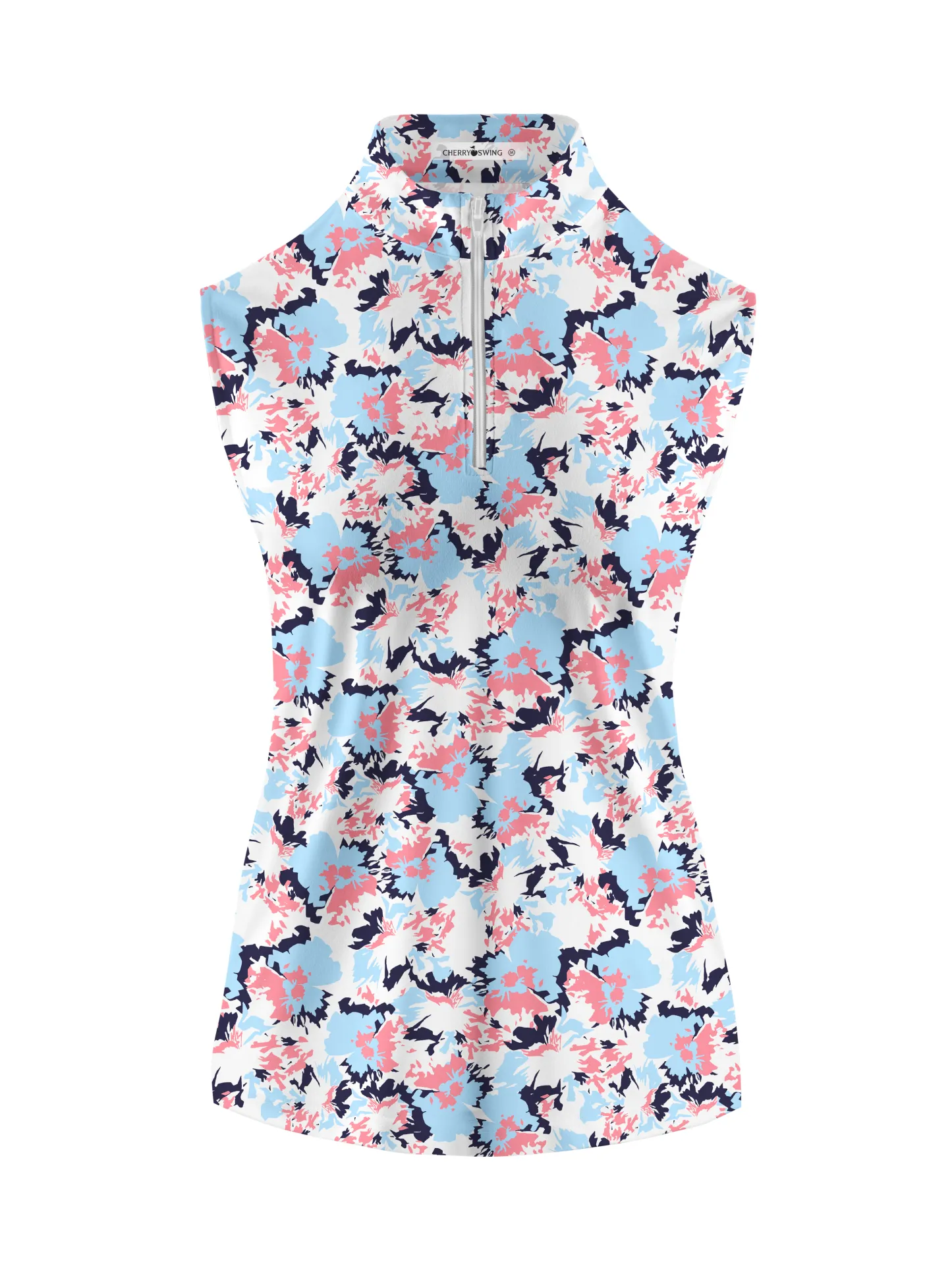 Cherryswing Women's Floral Symphony Sleeveless Golf Shirt