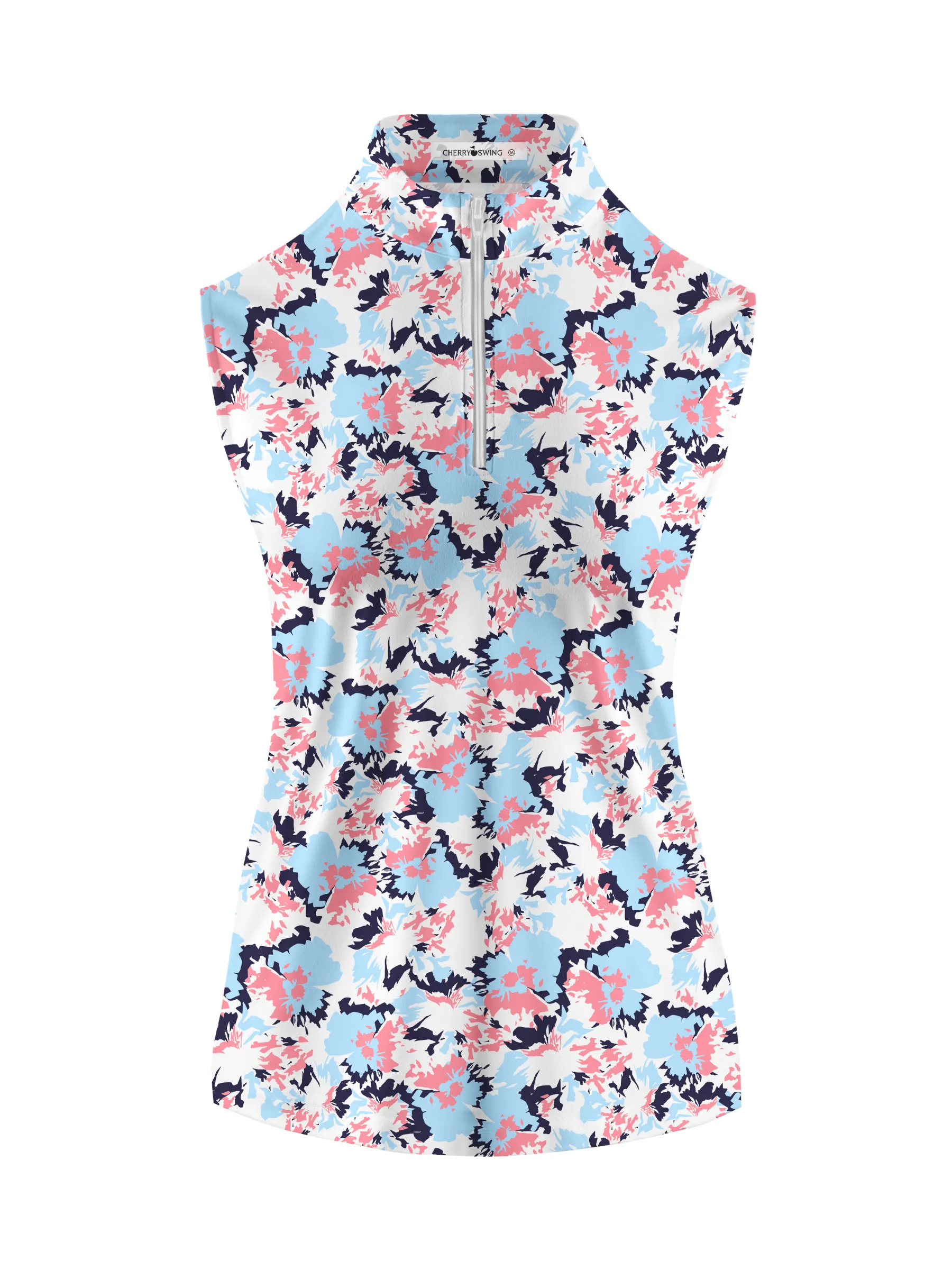 Cherryswing Women's Floral Symphony Sleeveless Golf Shirt
