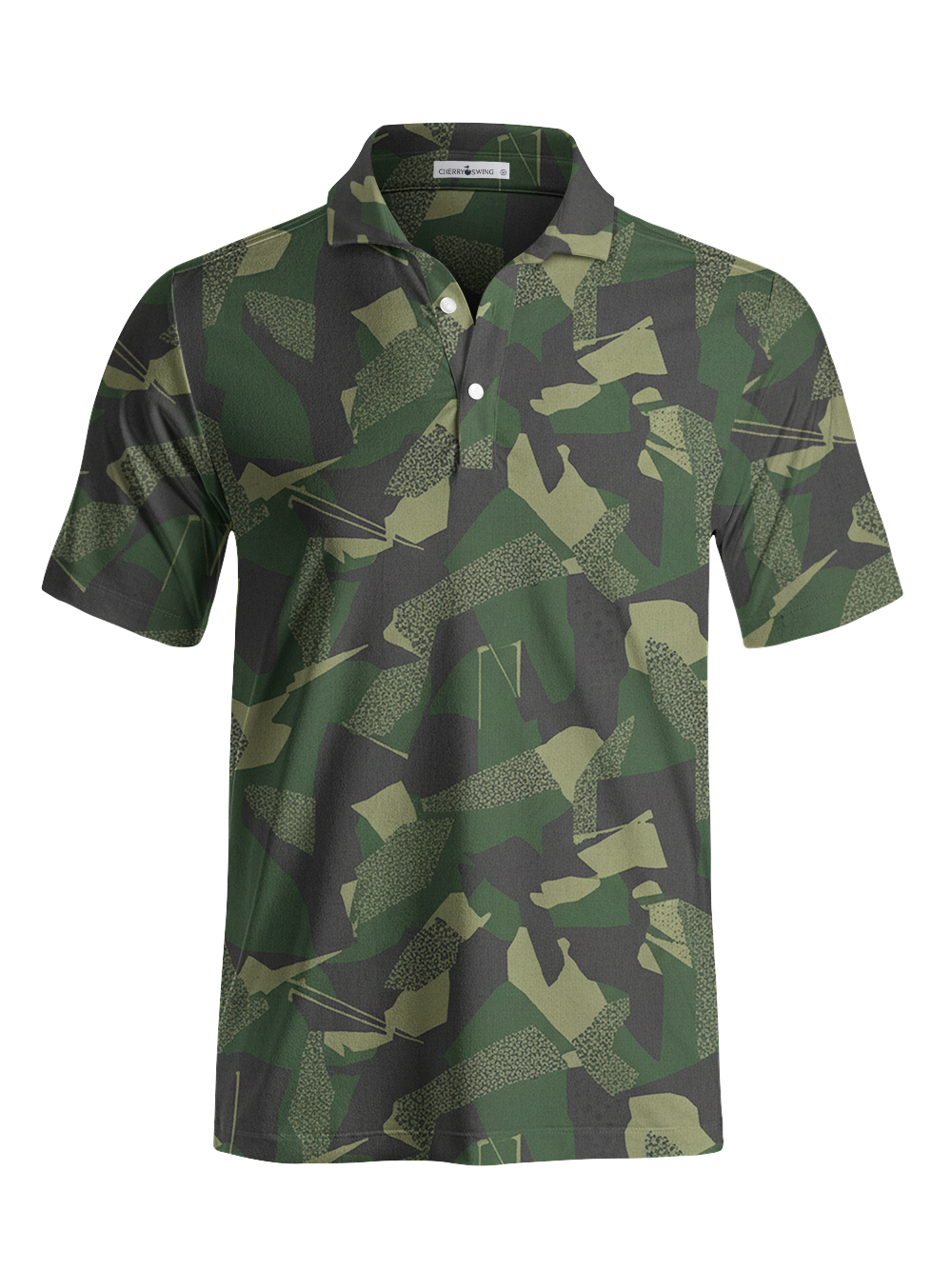 Cherryswing Green Terrain Men's Polo Shirt