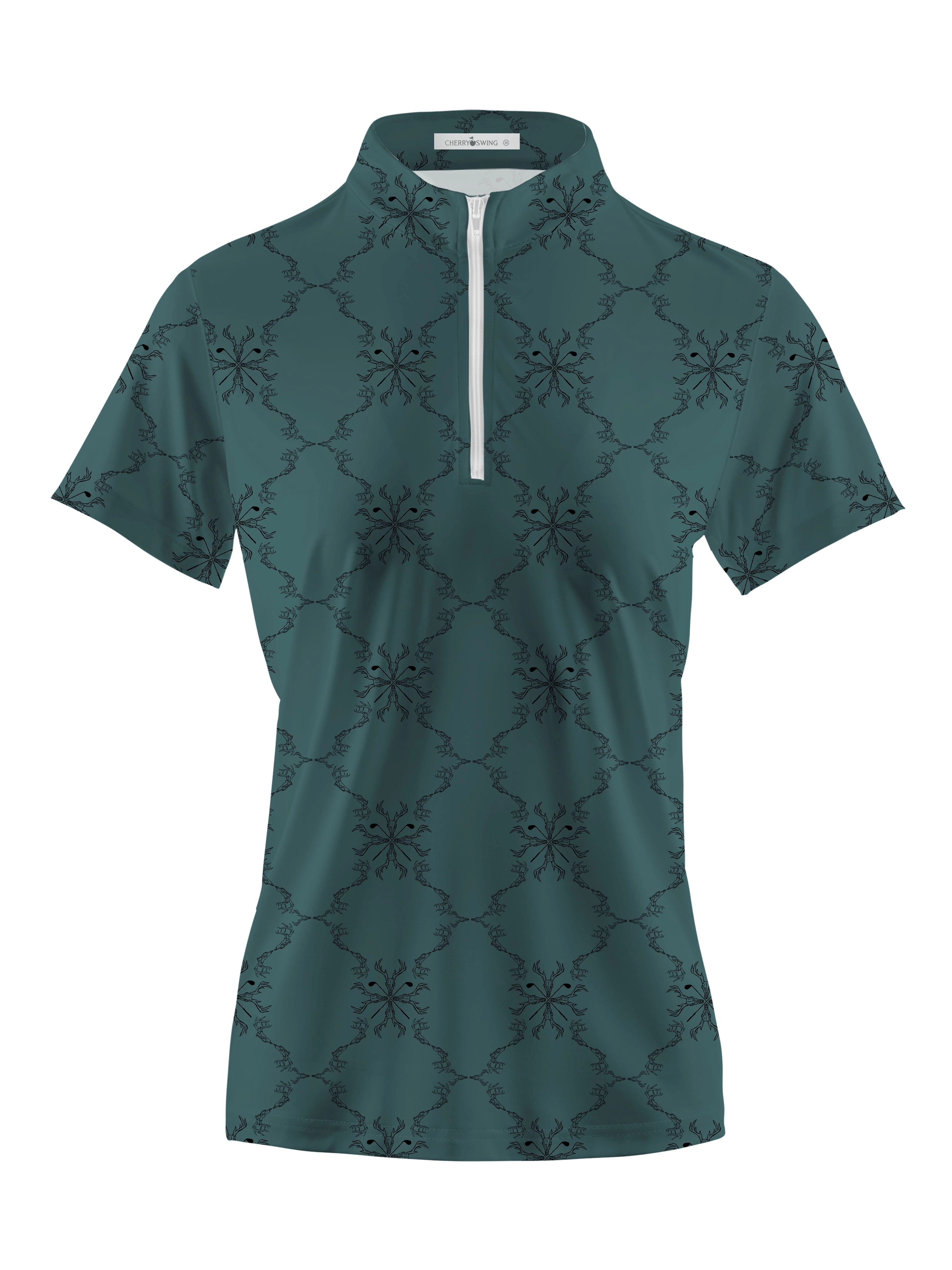 Cherryswing Women's Sense of Mystery Short Sleeve Polos