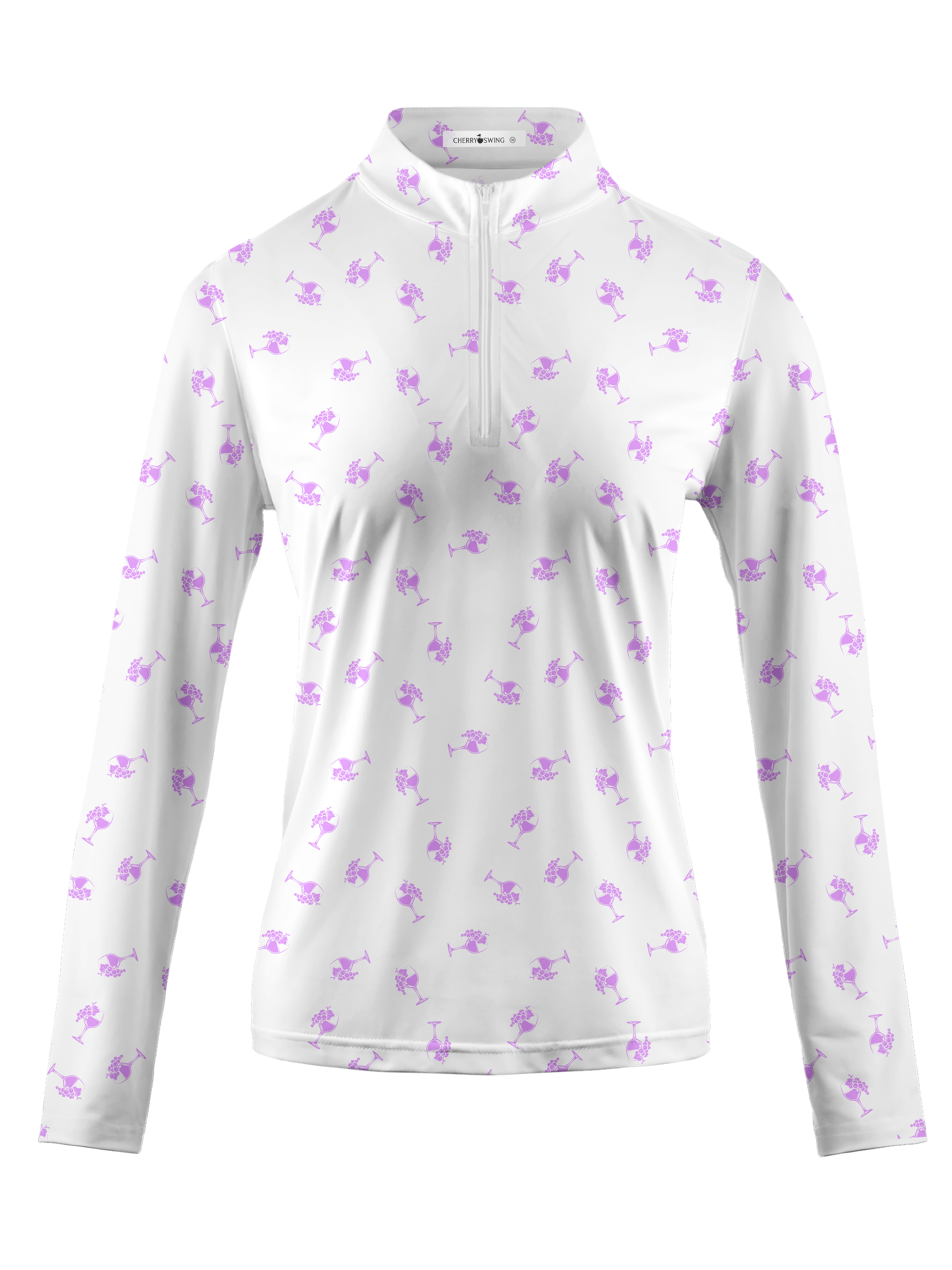 Cherryswing Women's 1/4 Zip Long Sleeve Golf Polo Shirt