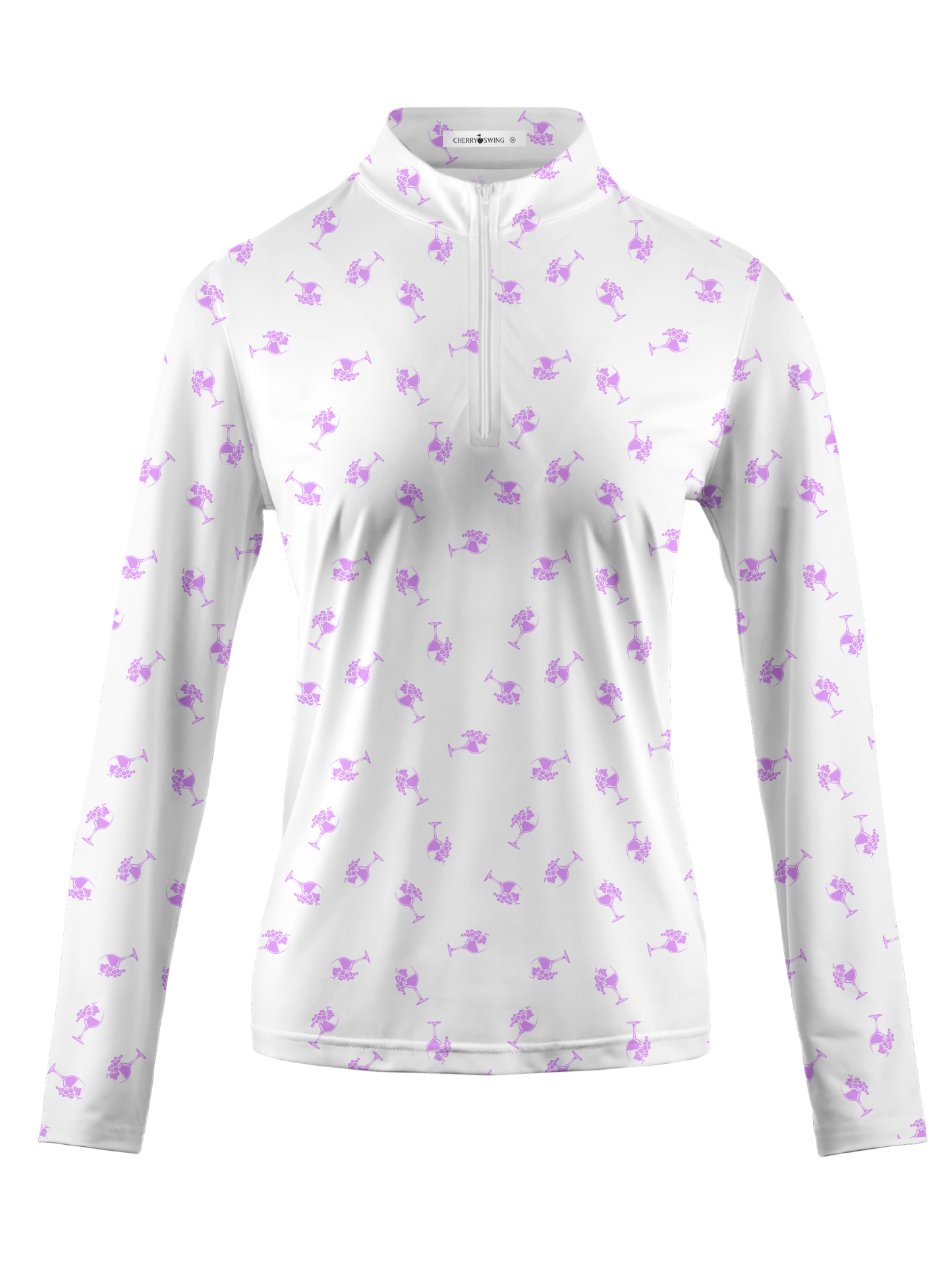 Cherryswing Women's 1/4 Zip Long Sleeve Golf Polo Shirt