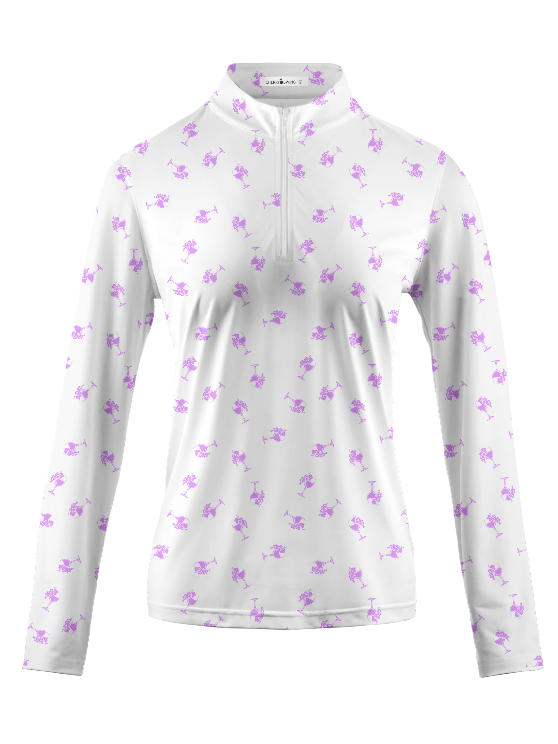 Cherryswing Women's 1/4 Zip Long Sleeve Golf Polo Shirt