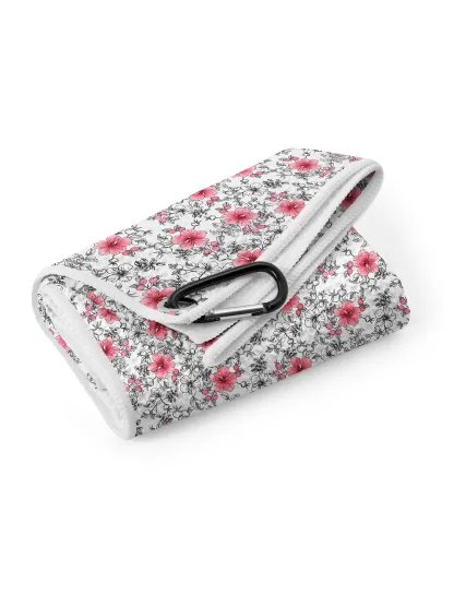 Cherryswing Blossoms Pattern Waffle Golf Towels 16" x 24"