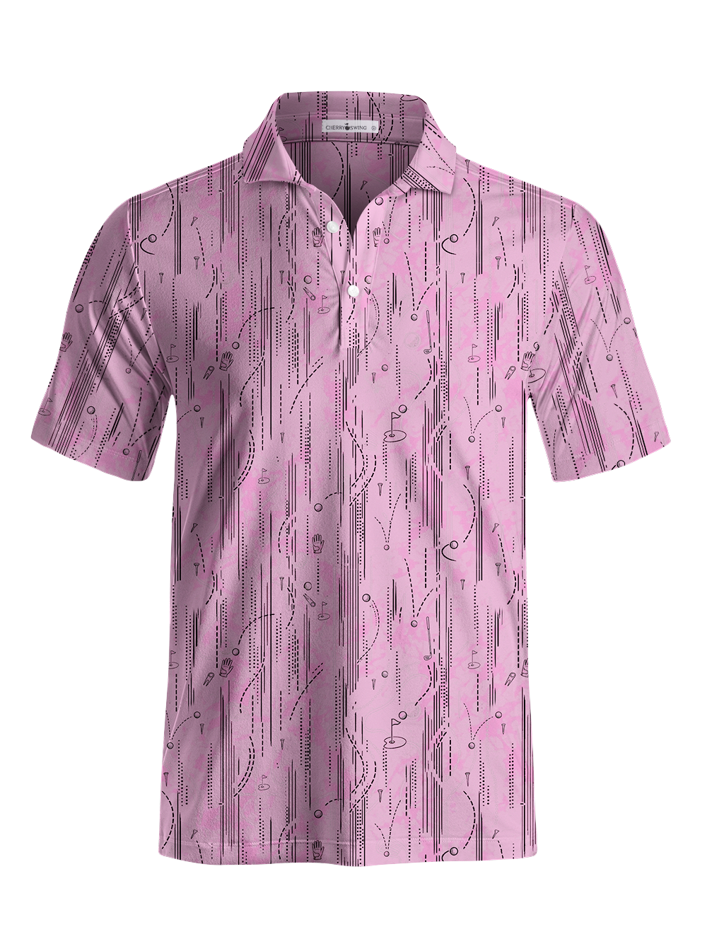 Cherryswing Playful Fairway Motion Men's Polo Shirt