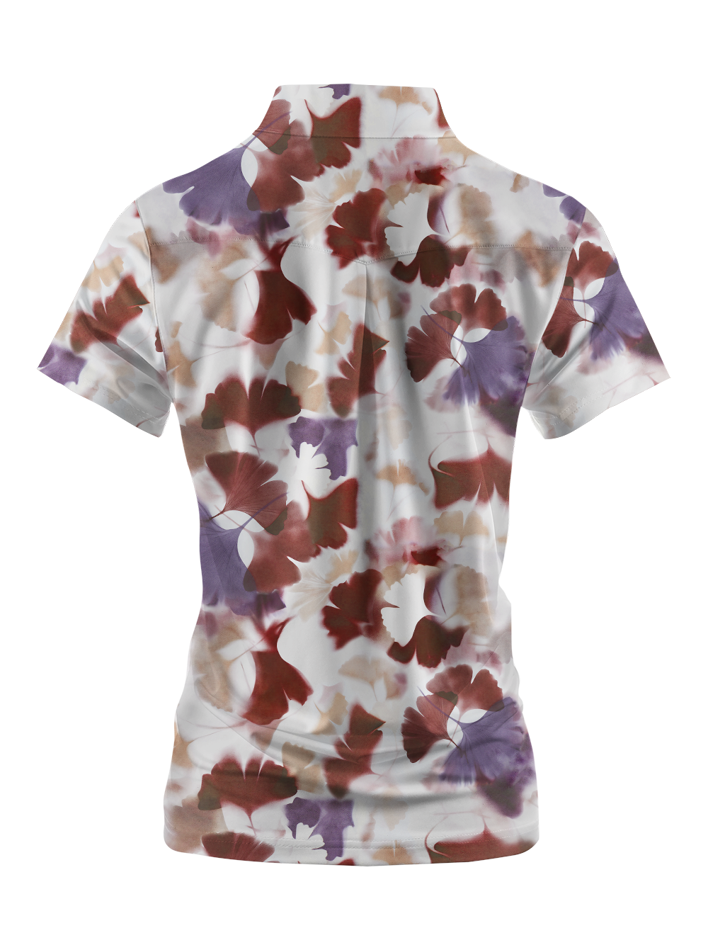 Cherryswing Women's Autumn Leaf Short Sleeve Polos