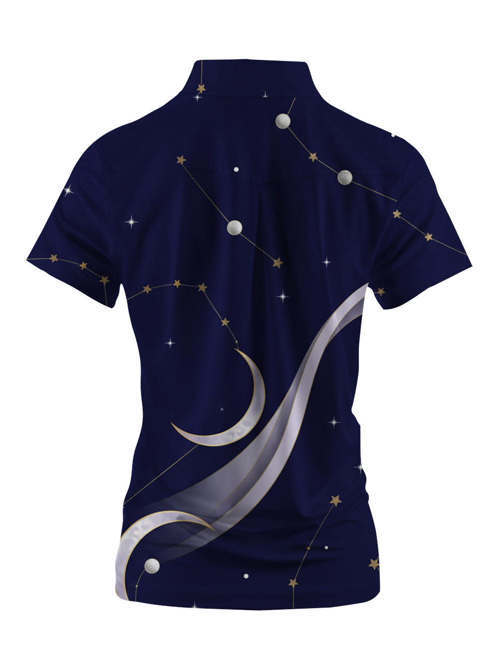 Cherryswing Women's Night Orbit Short Sleeve Polos