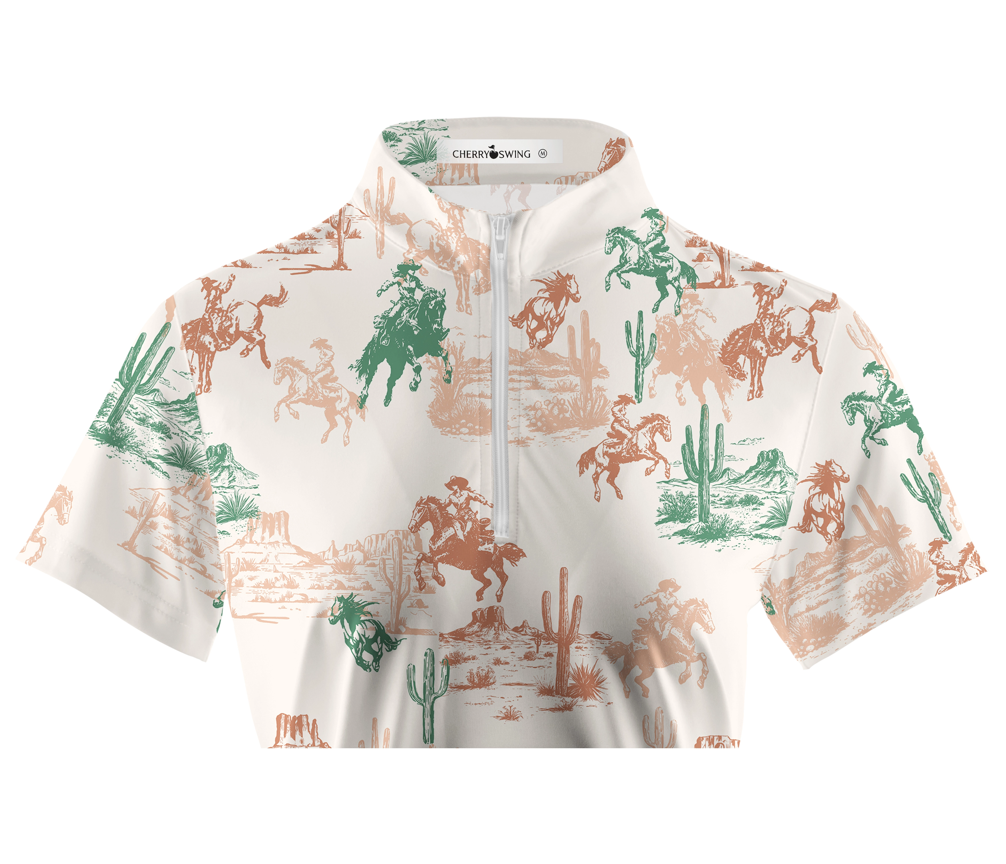 Cherryswing Women's Cowgirl Golf Short Sleeve Polo Shirt